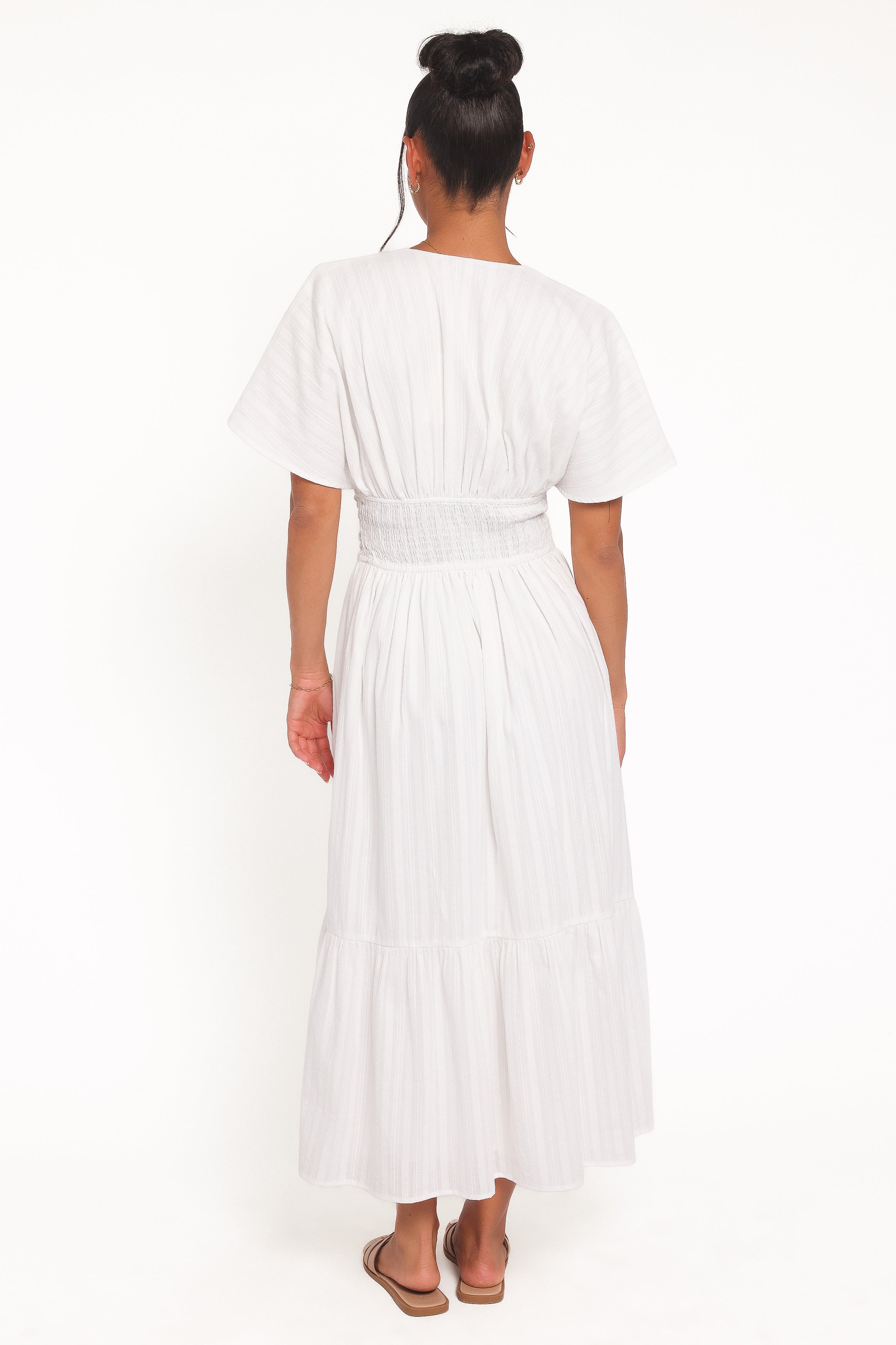 DRESSES Edel Short Sleeve Maxi Dress - White