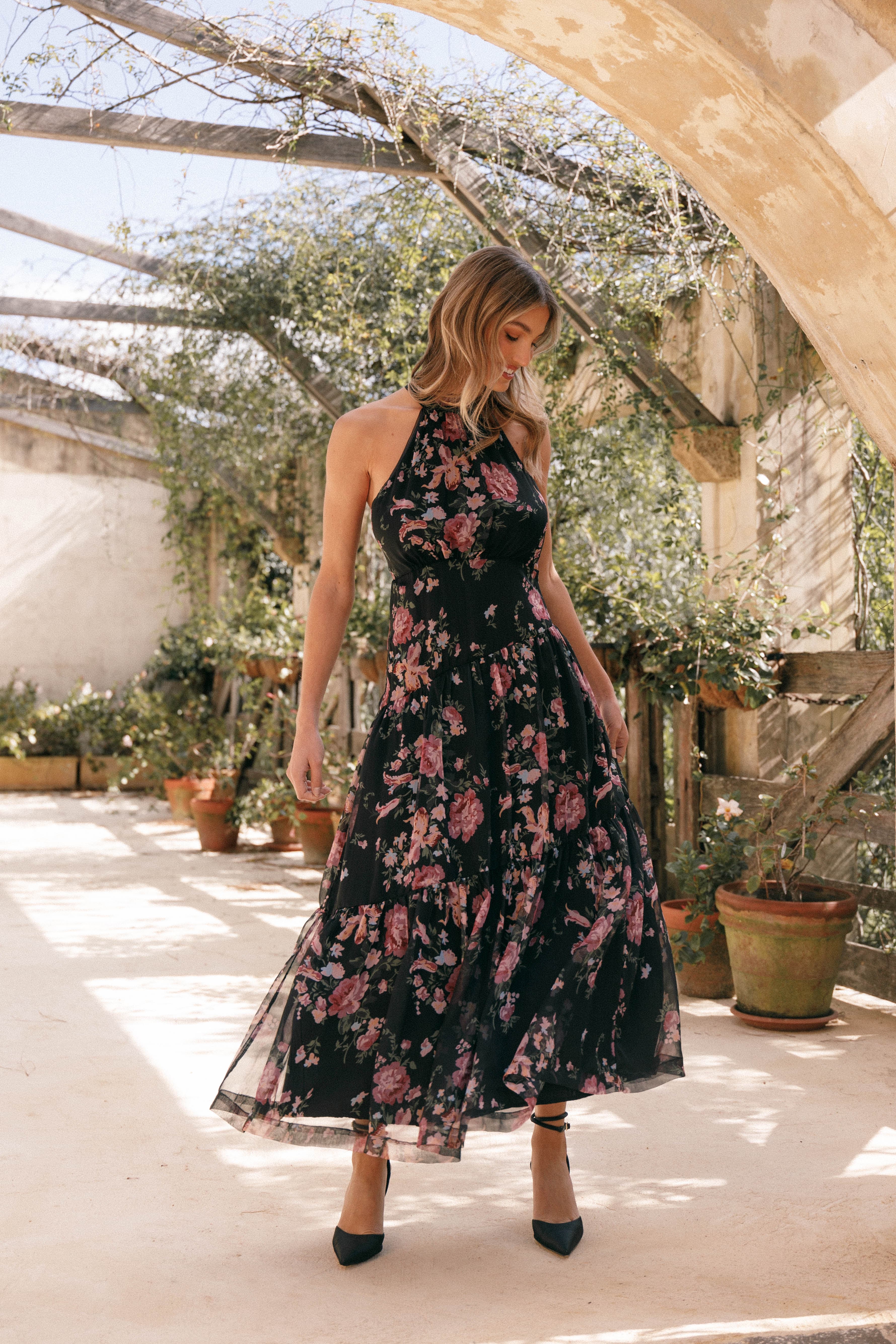 DRESSES Eden Maxi Dress - Black Floral