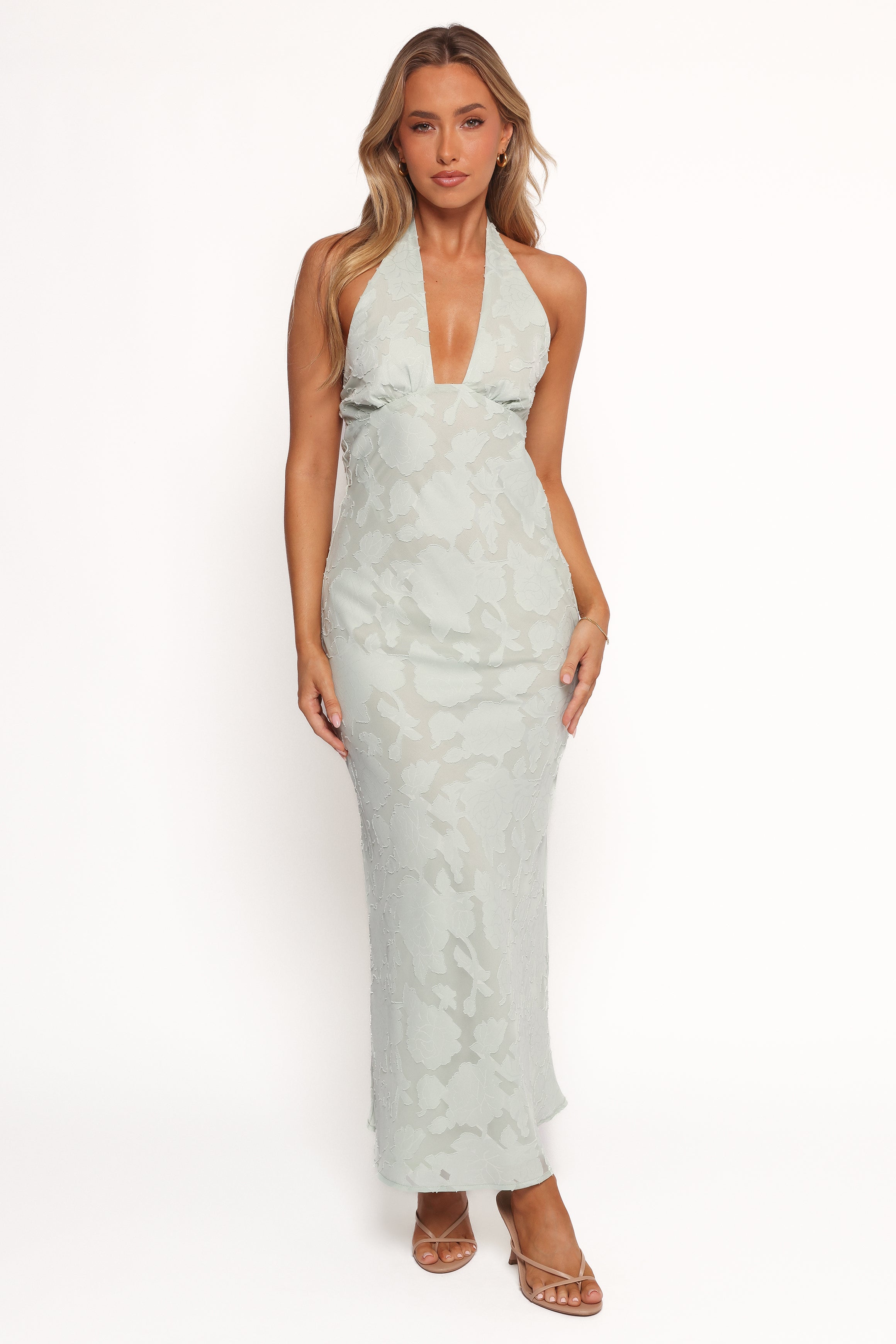 DRESSES Edwards Maxi Halterneck Dress - Sage