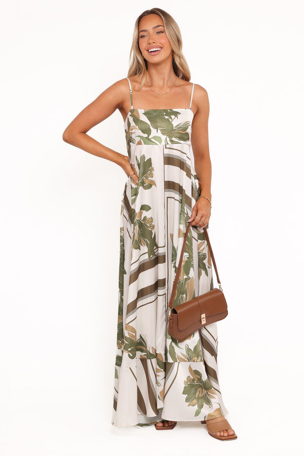 DRESSES Elanor Maxi Dress - Olive Print