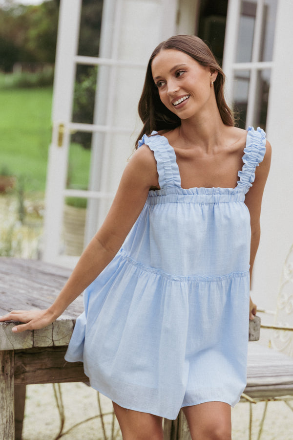 DRESSES Elena Mini Dress - Light Blue