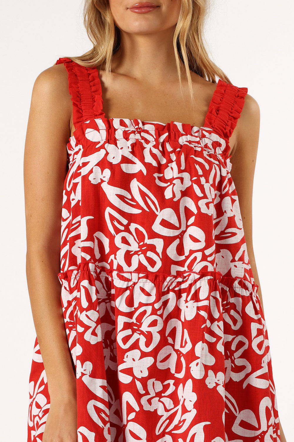 DRESSES @Elena Mini Dress - Red Floral (hold for V Day)