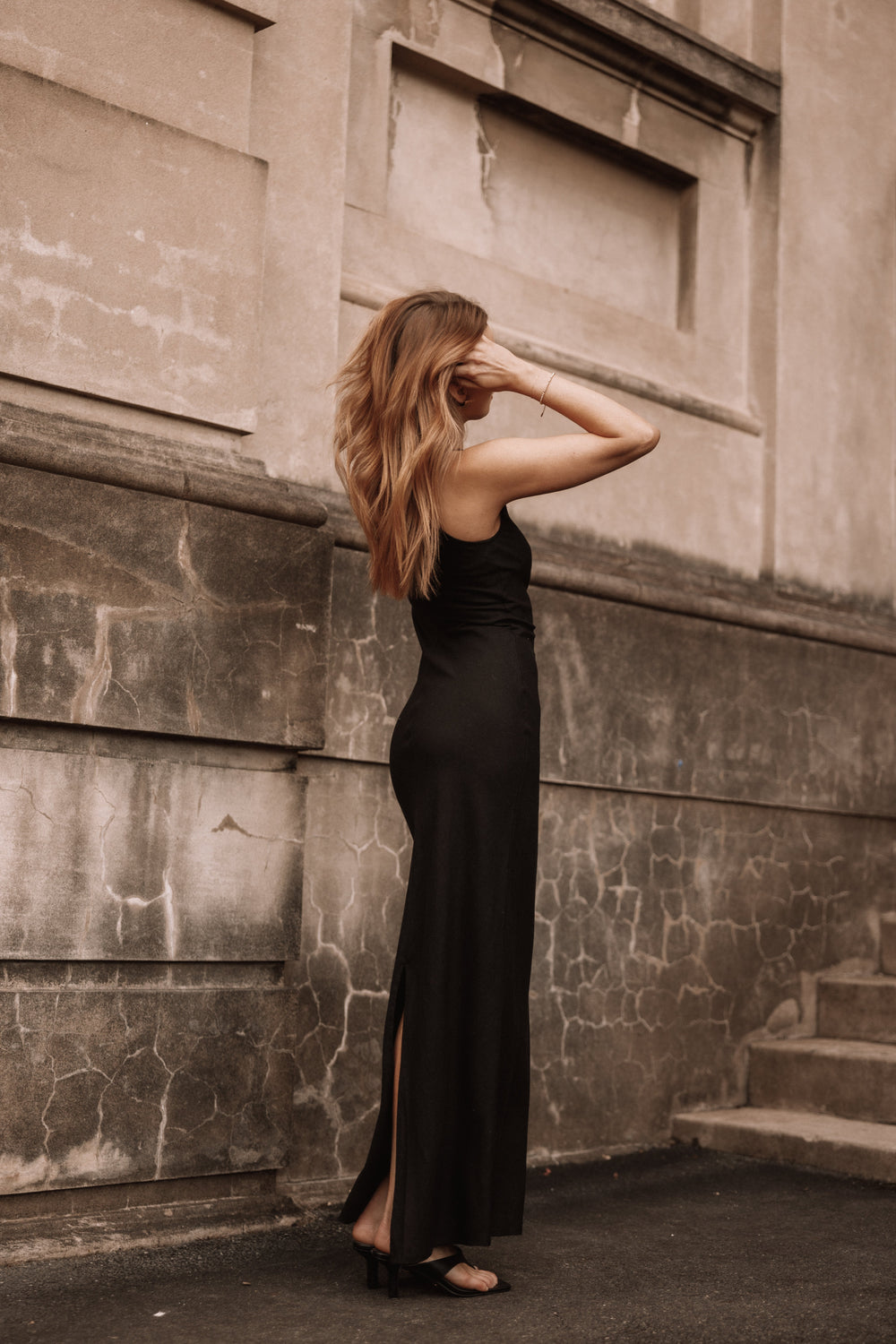 DRESSES @Ellis Maxi Dress - Black (Hold for Winter Essentials)