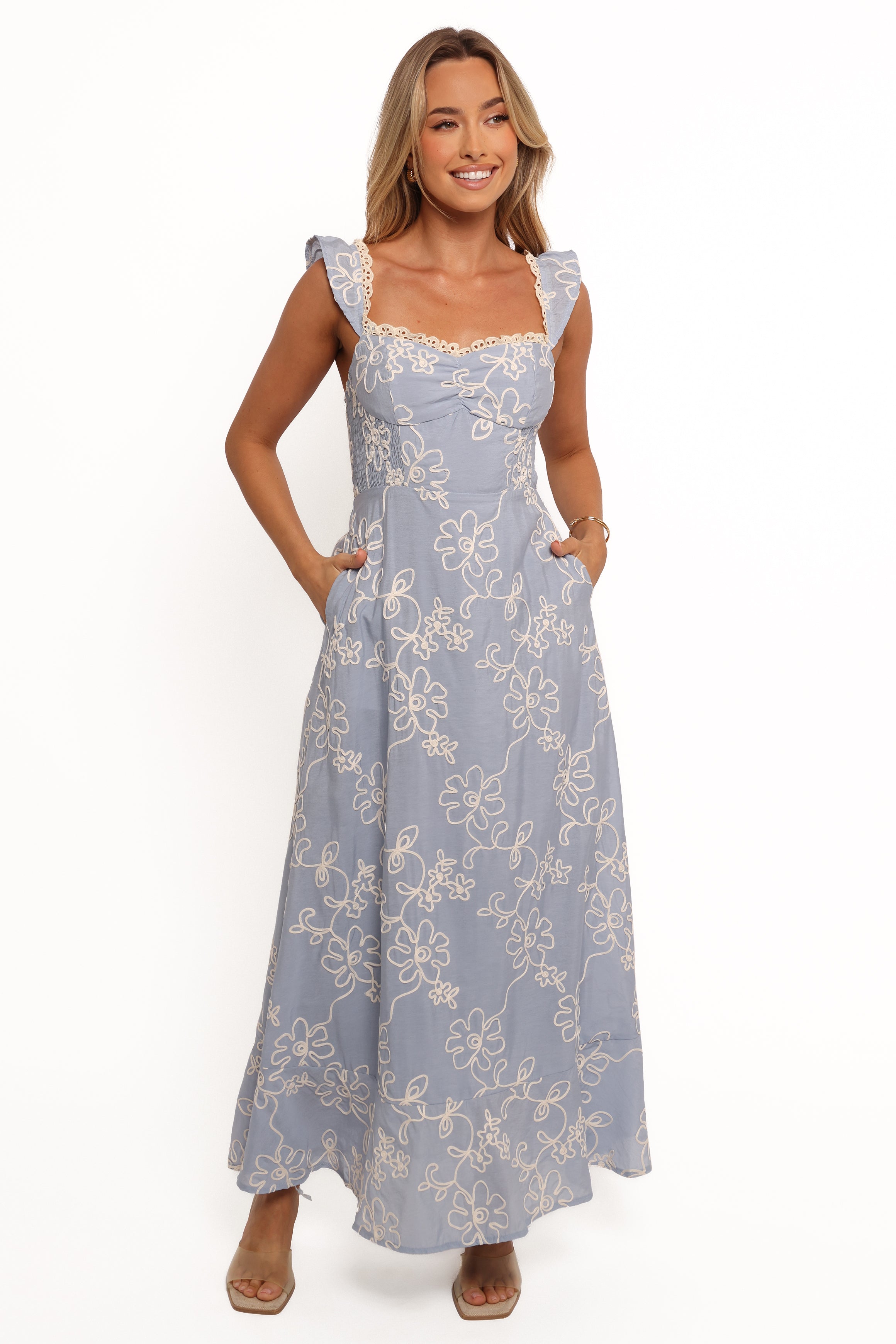 DRESSES Ellise Midi Dress - Blue
