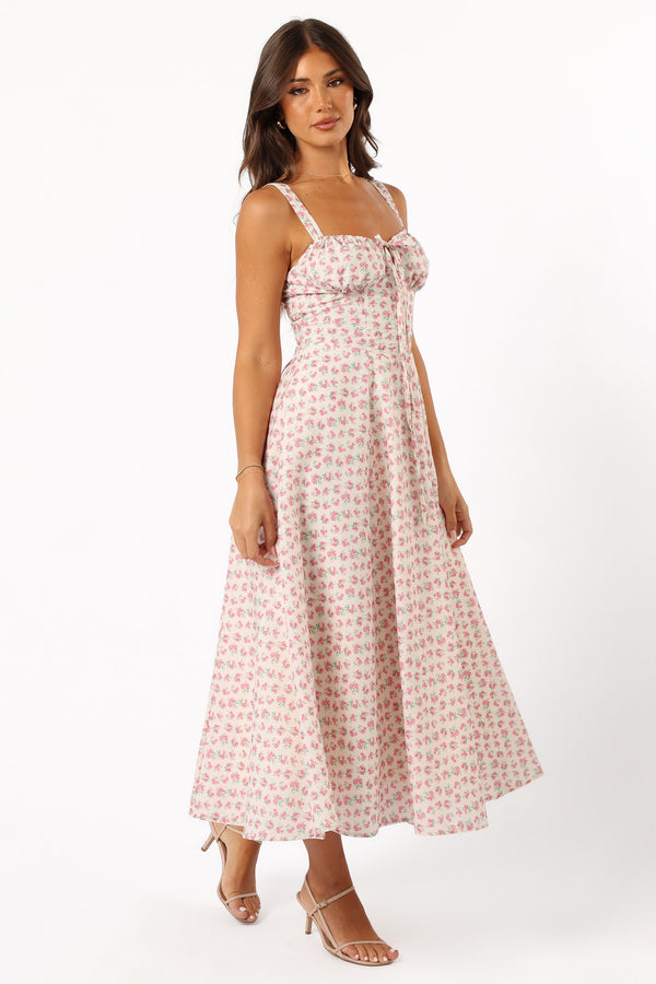 DRESSES @Elodie Midi Dress - Pink Floral