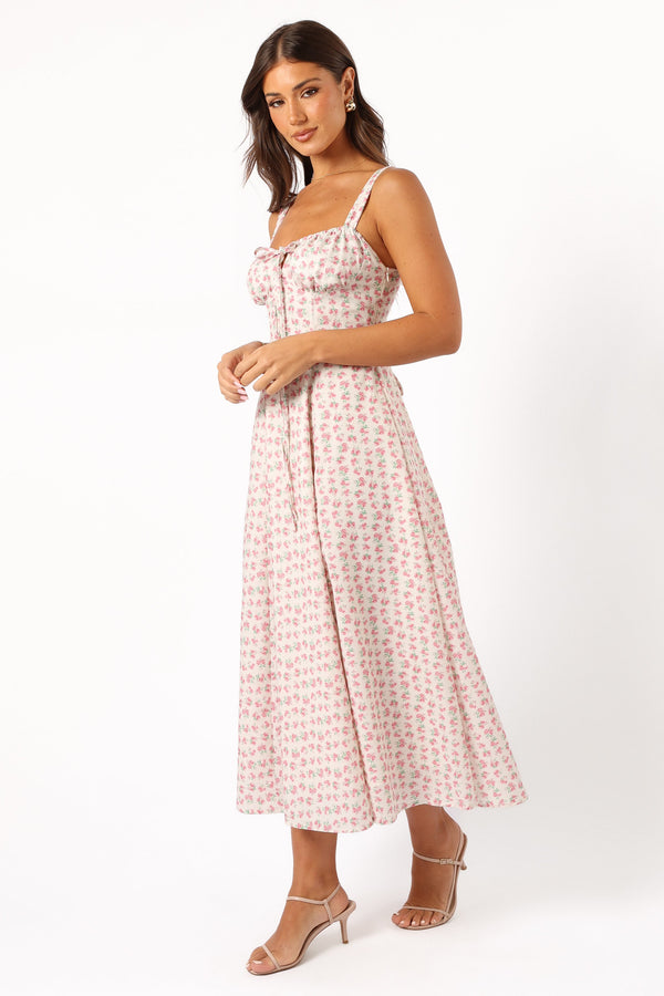 DRESSES @Elodie Midi Dress - Pink Floral