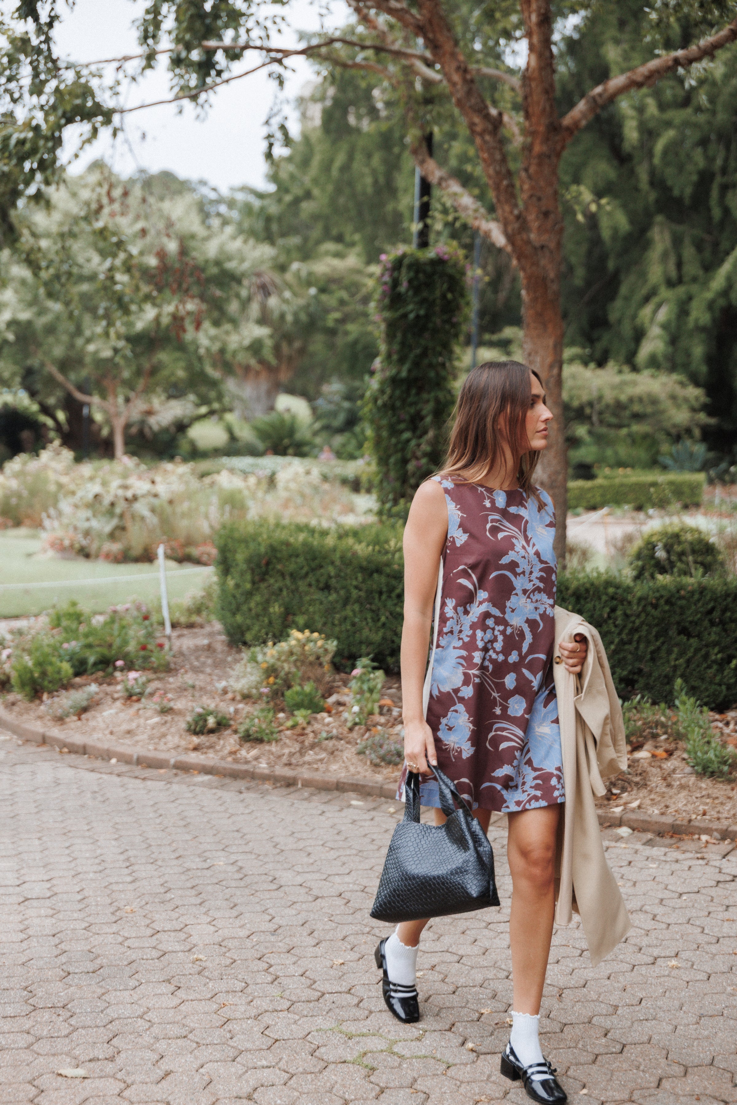 DRESSES Elorna Mini Dress - Burgundy Floral