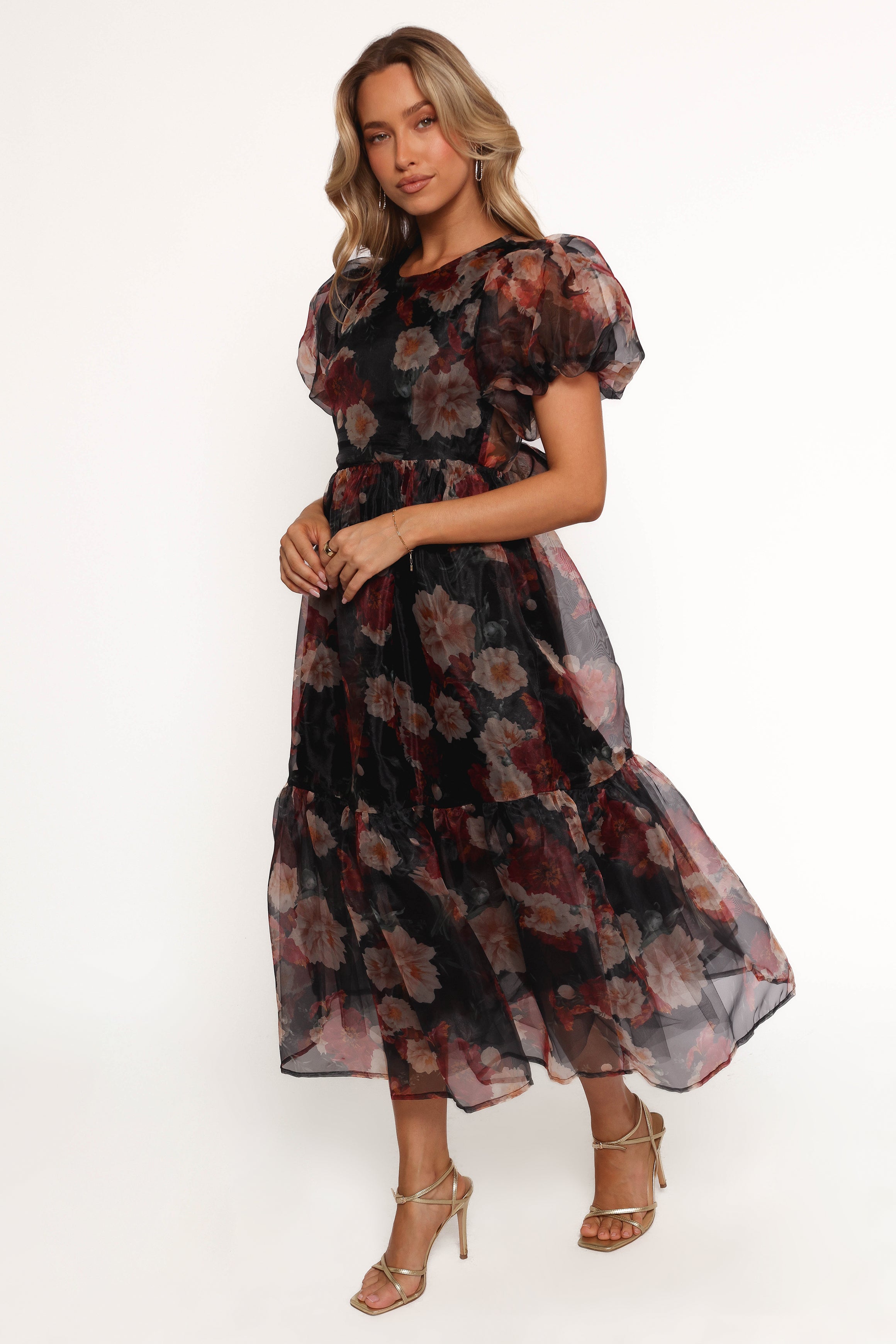 DRESSES Elspeth Midi Dress - Black Floral