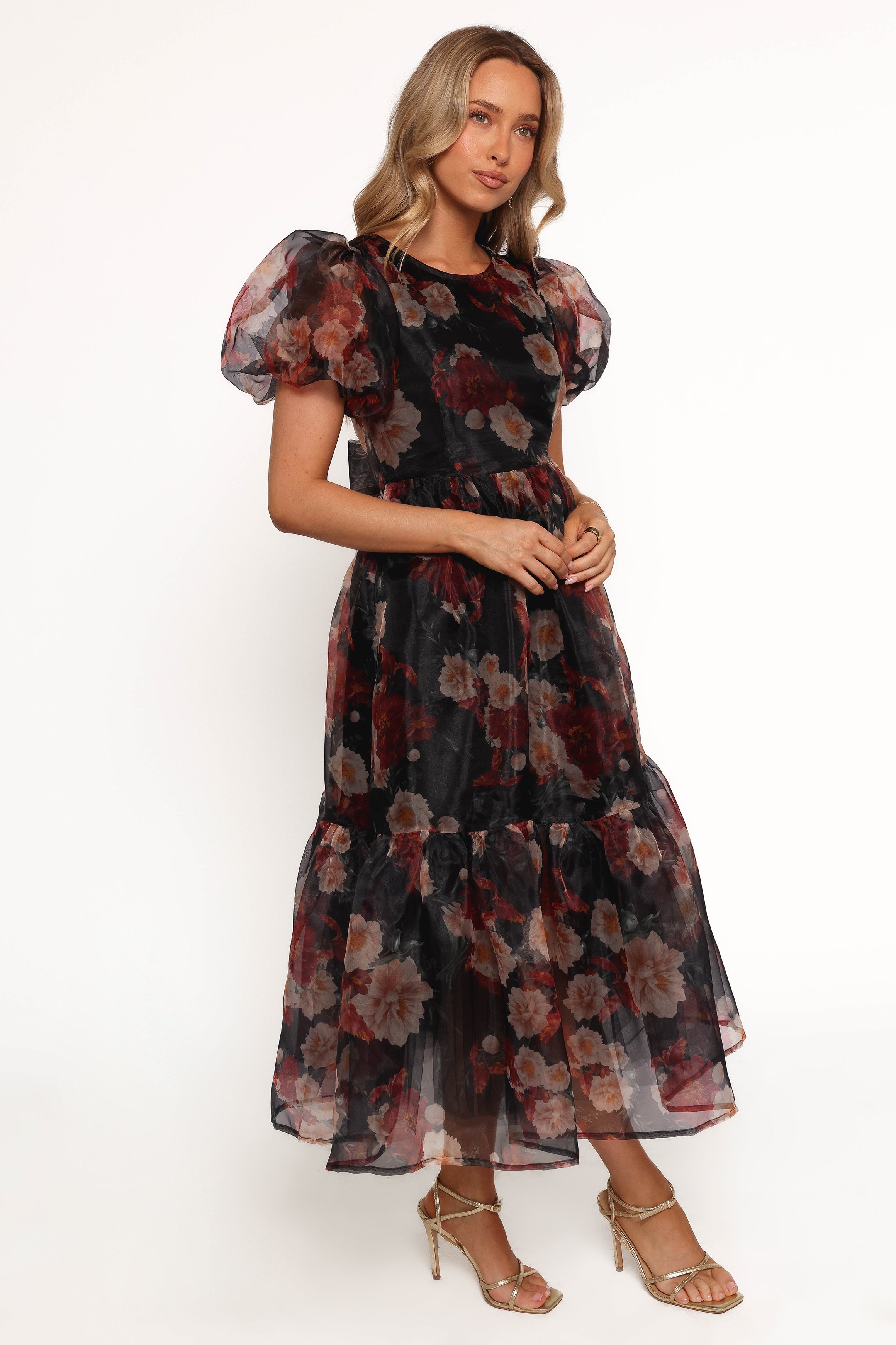 DRESSES Elspeth Midi Dress - Black Floral