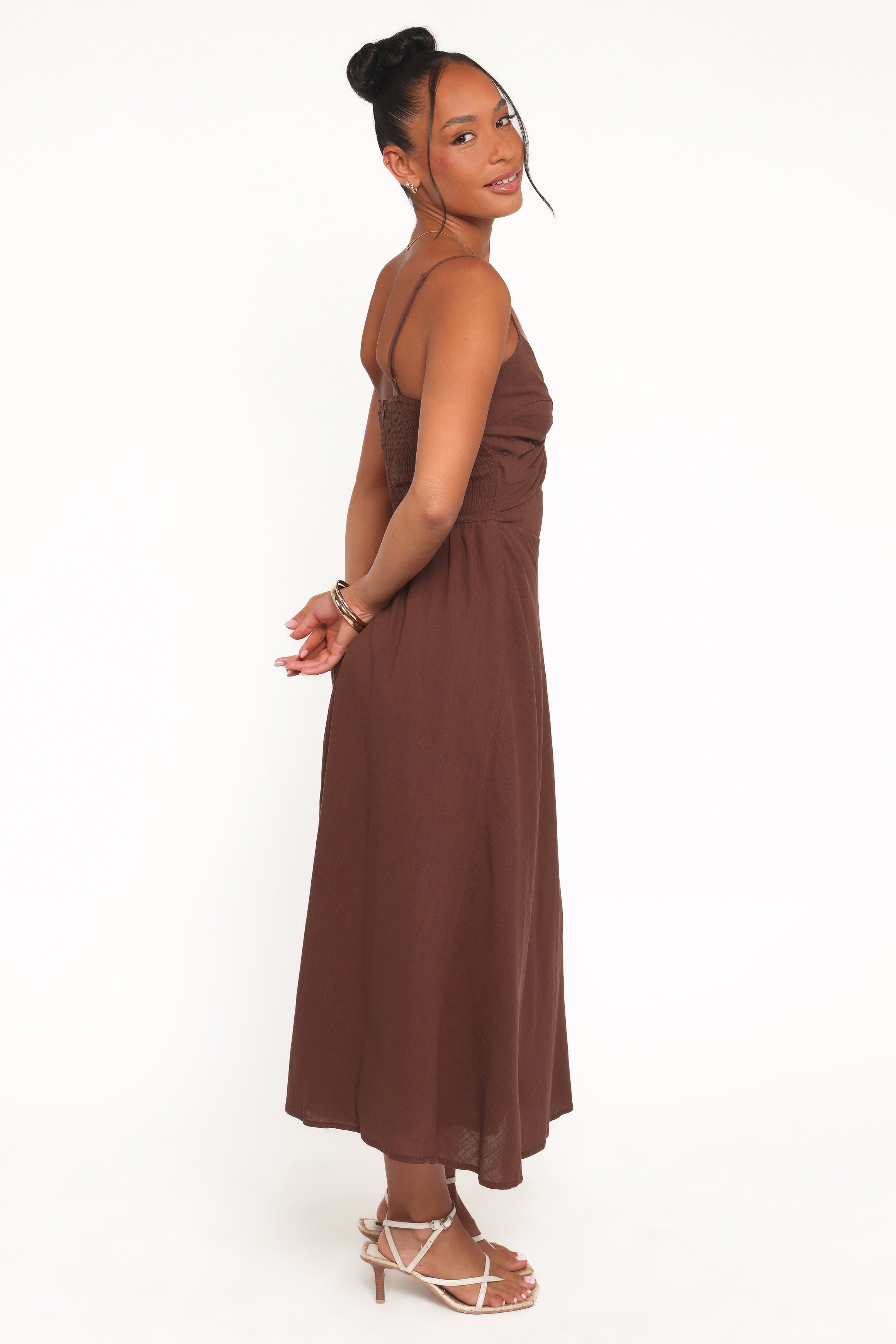 DRESSES Elvina Midi Dress - Brown