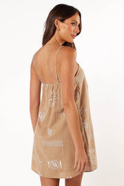 DRESSES @Emmerson Mini Dress - Tan White