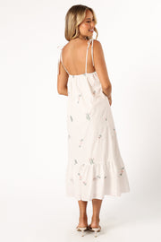 DRESSES @Emmett Ruffle Hem Midi Dress - Floral