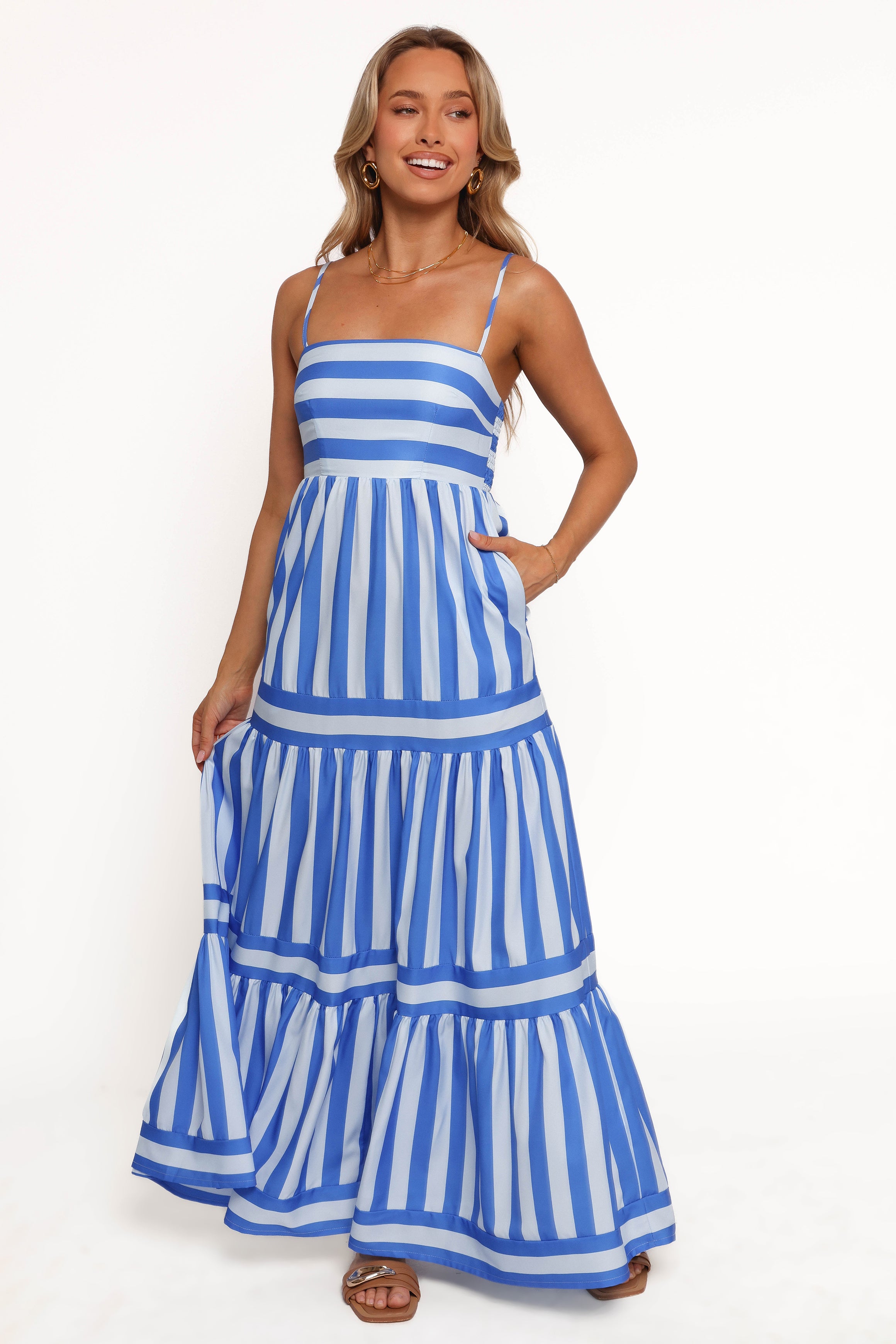 DRESSES Emry Maxi Dress - Blue Stripe