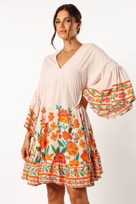 DRESSES @Eugene Long Sleeve Mini Dress - Willow Print