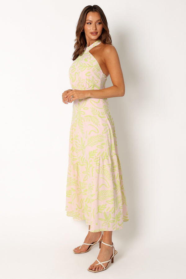 DRESSES @Eva Halterneck Maxi Dress - Citrus