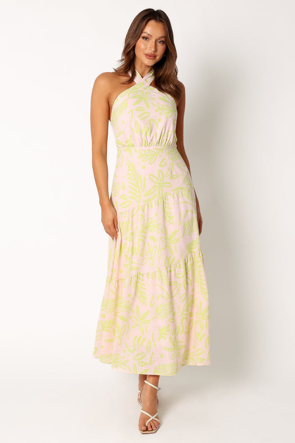 DRESSES @Eva Halterneck Maxi Dress - Citrus