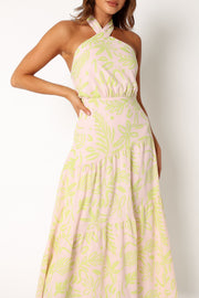 DRESSES @Eva Halterneck Maxi Dress - Citrus