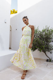 DRESSES Eva Halterneck Maxi Dress - Citrus