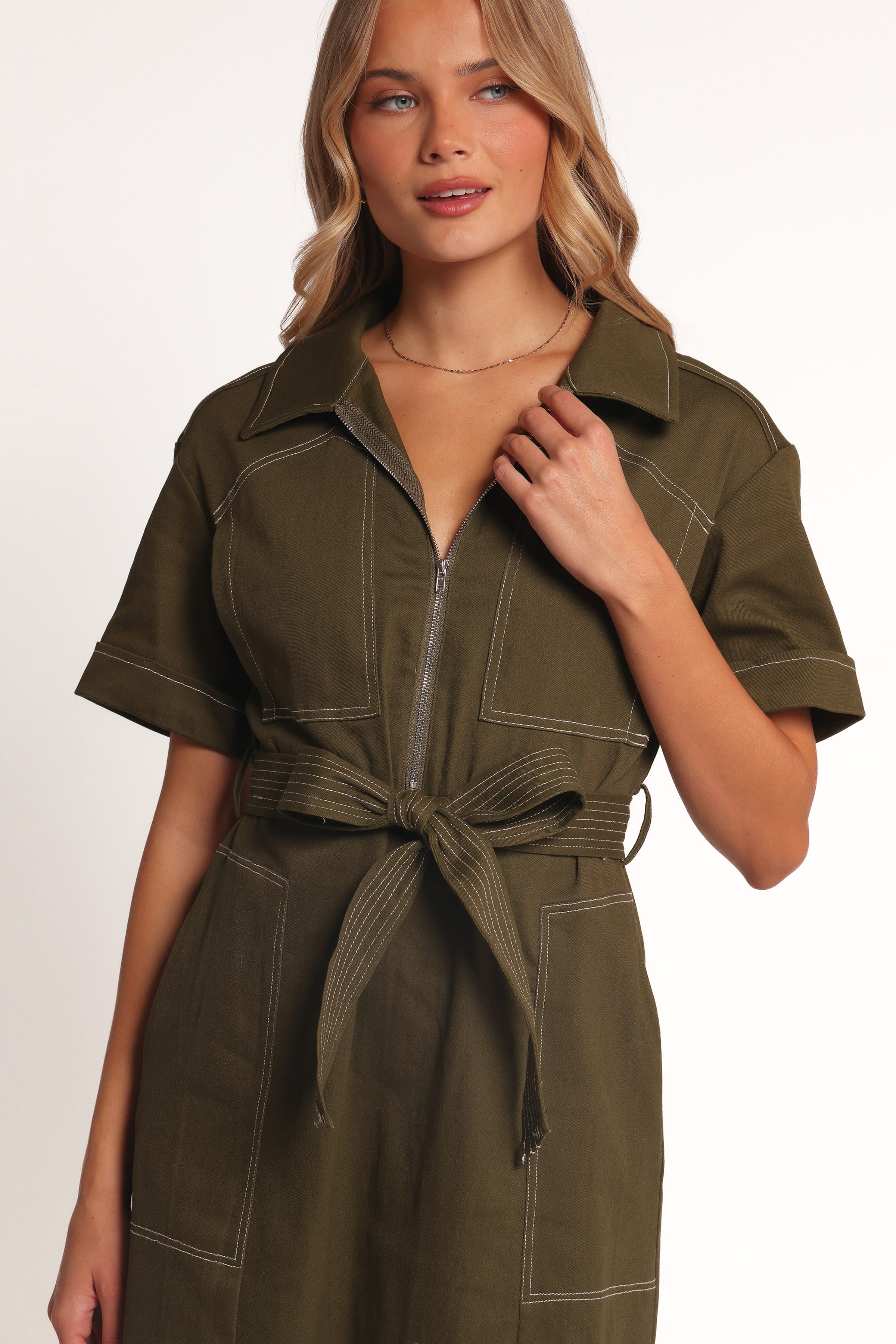 DRESSES Evans Midi Dress - Olive