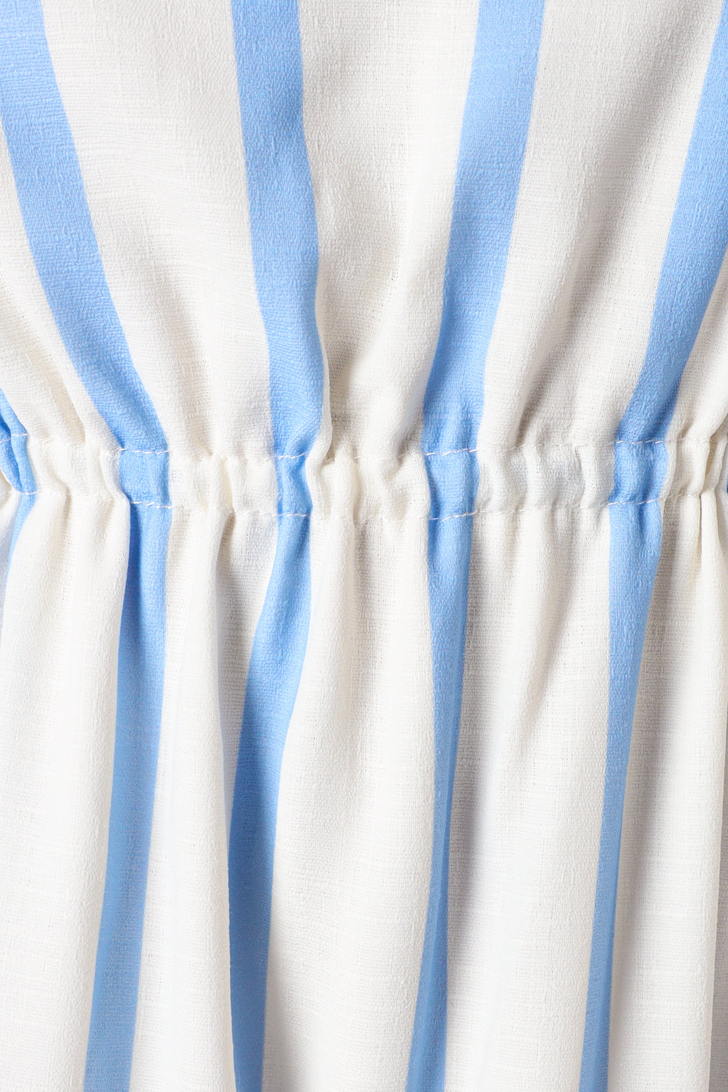 DRESSES @Evelin Midi Dress - Blue Stripe