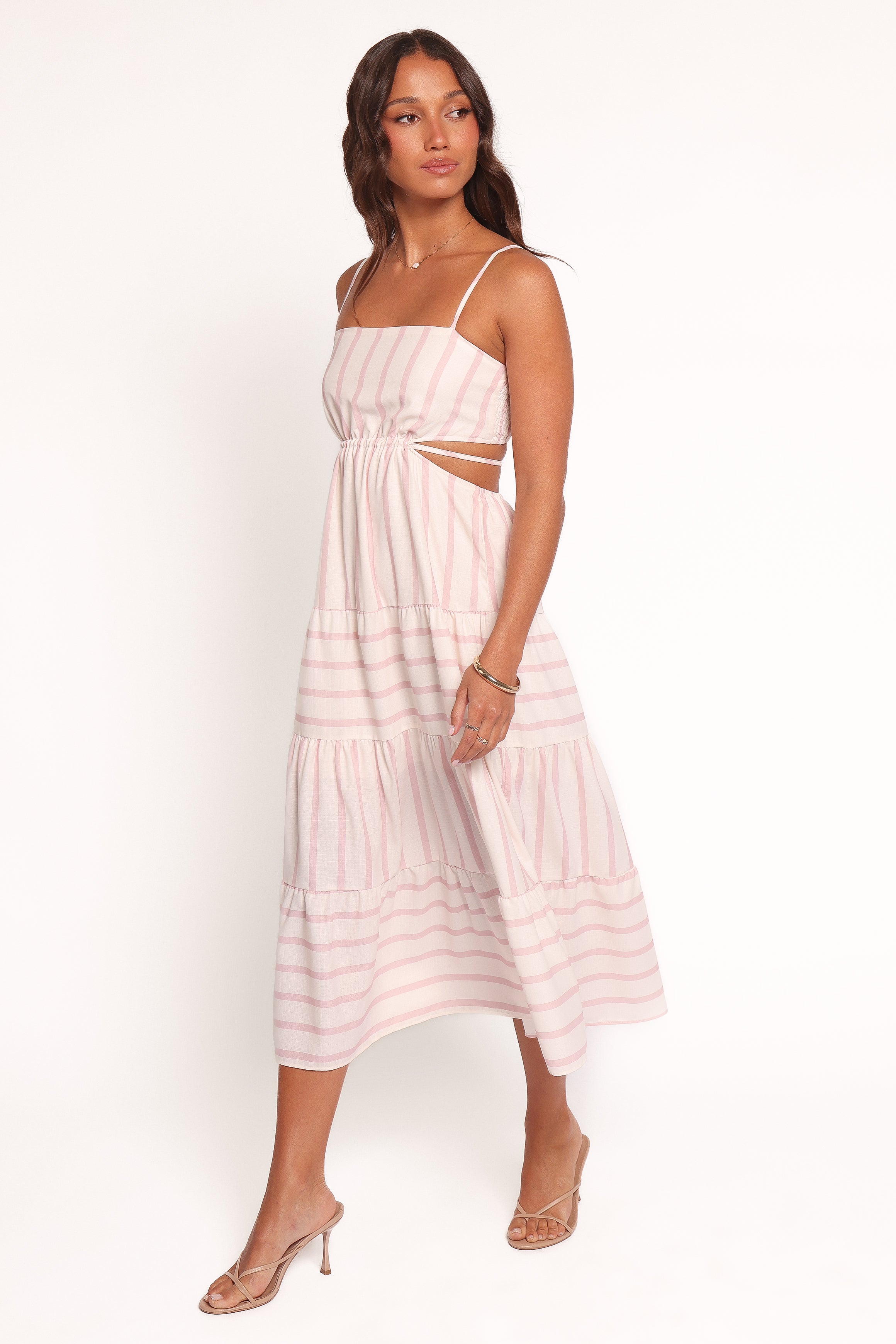 DRESSES Evelin Midi Dress - Pink Stripe