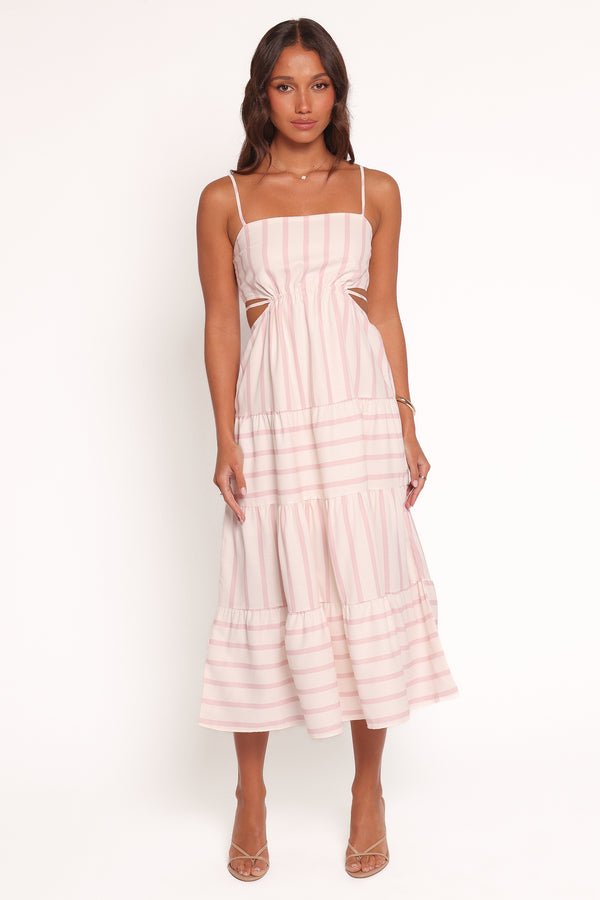 DRESSES Evelin Midi Dress - Pink Stripe