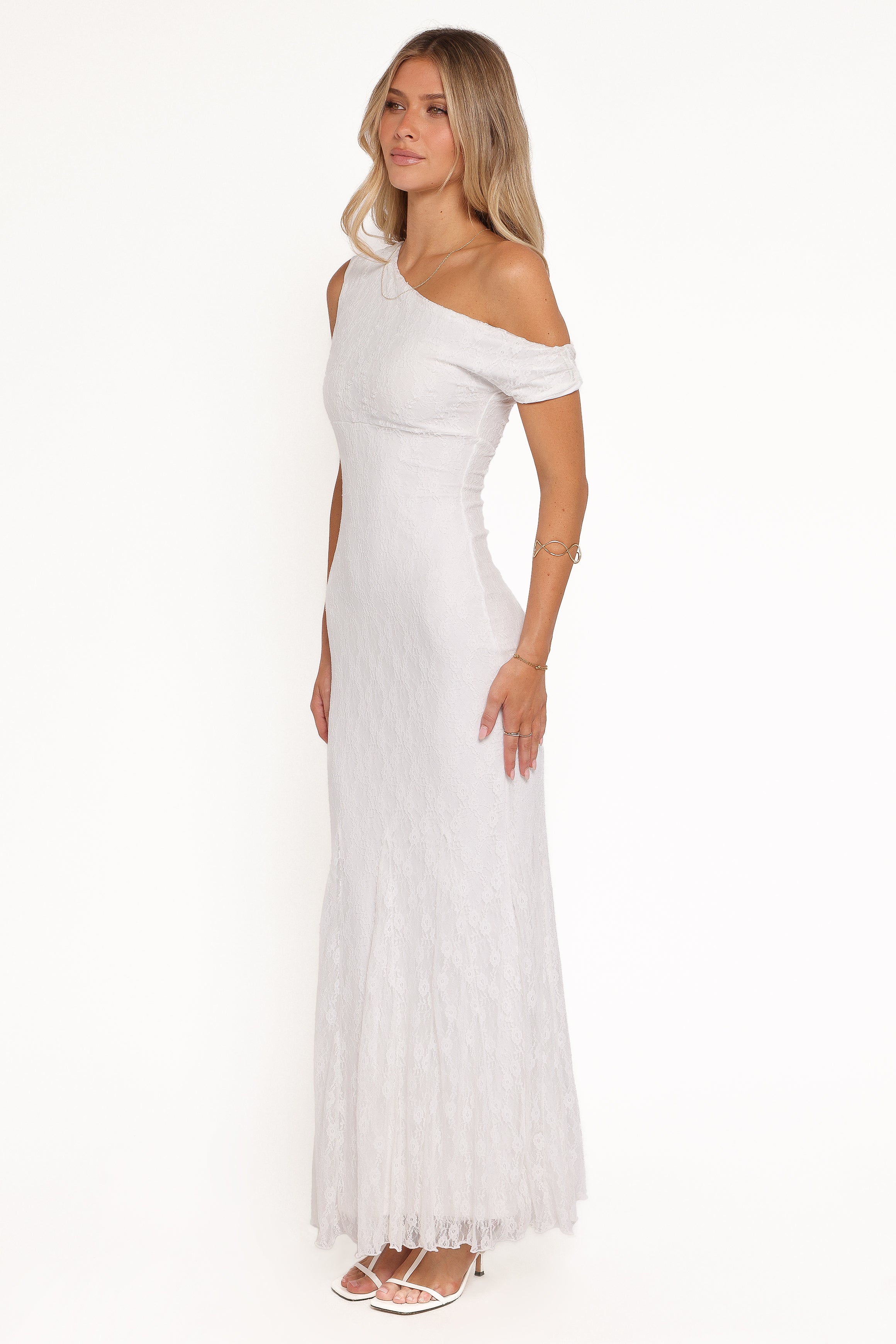 DRESSES Evelon Off Shoulder Maxi Dress - White