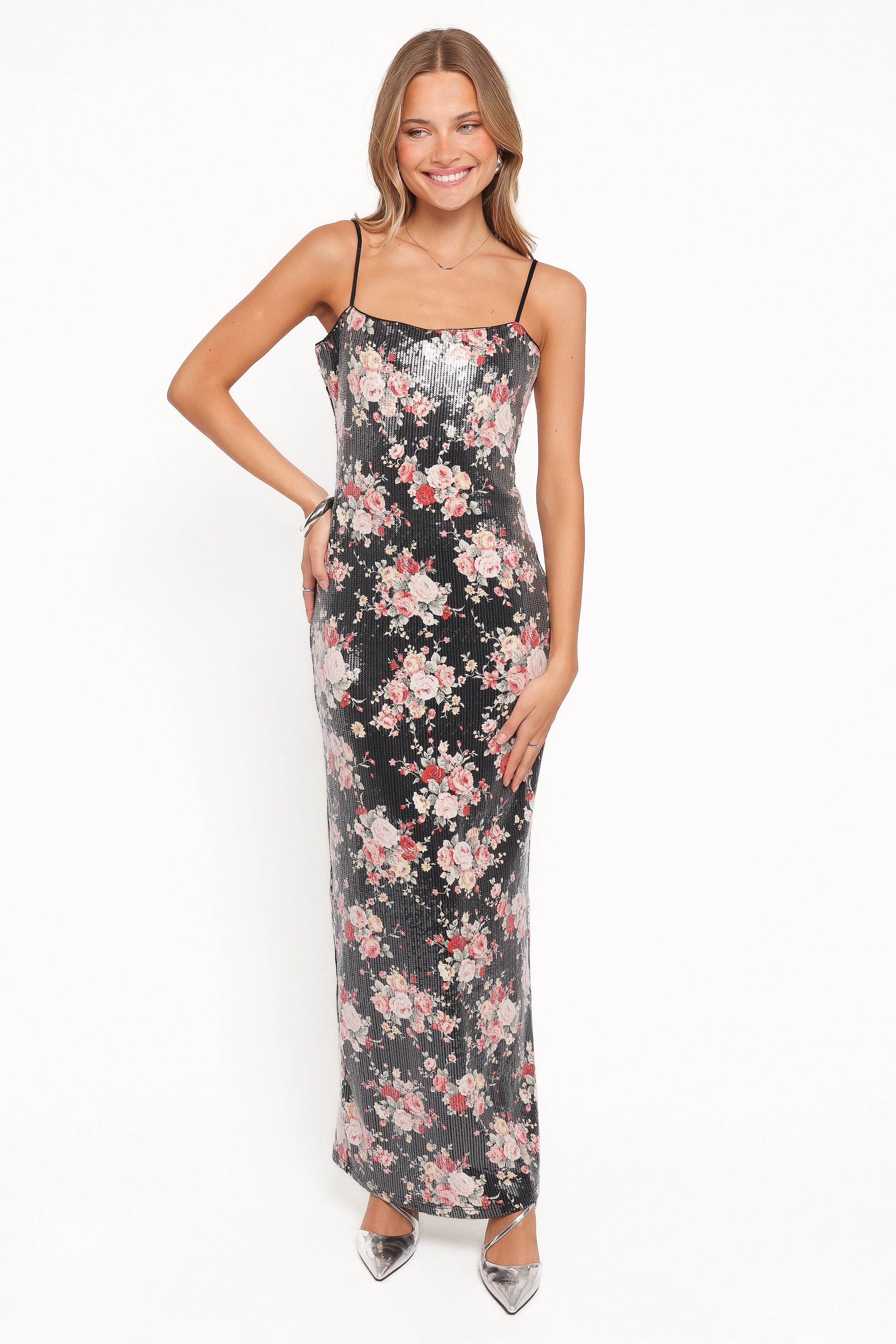 DRESSES Everlee Maxi Dress - Floral Sequin