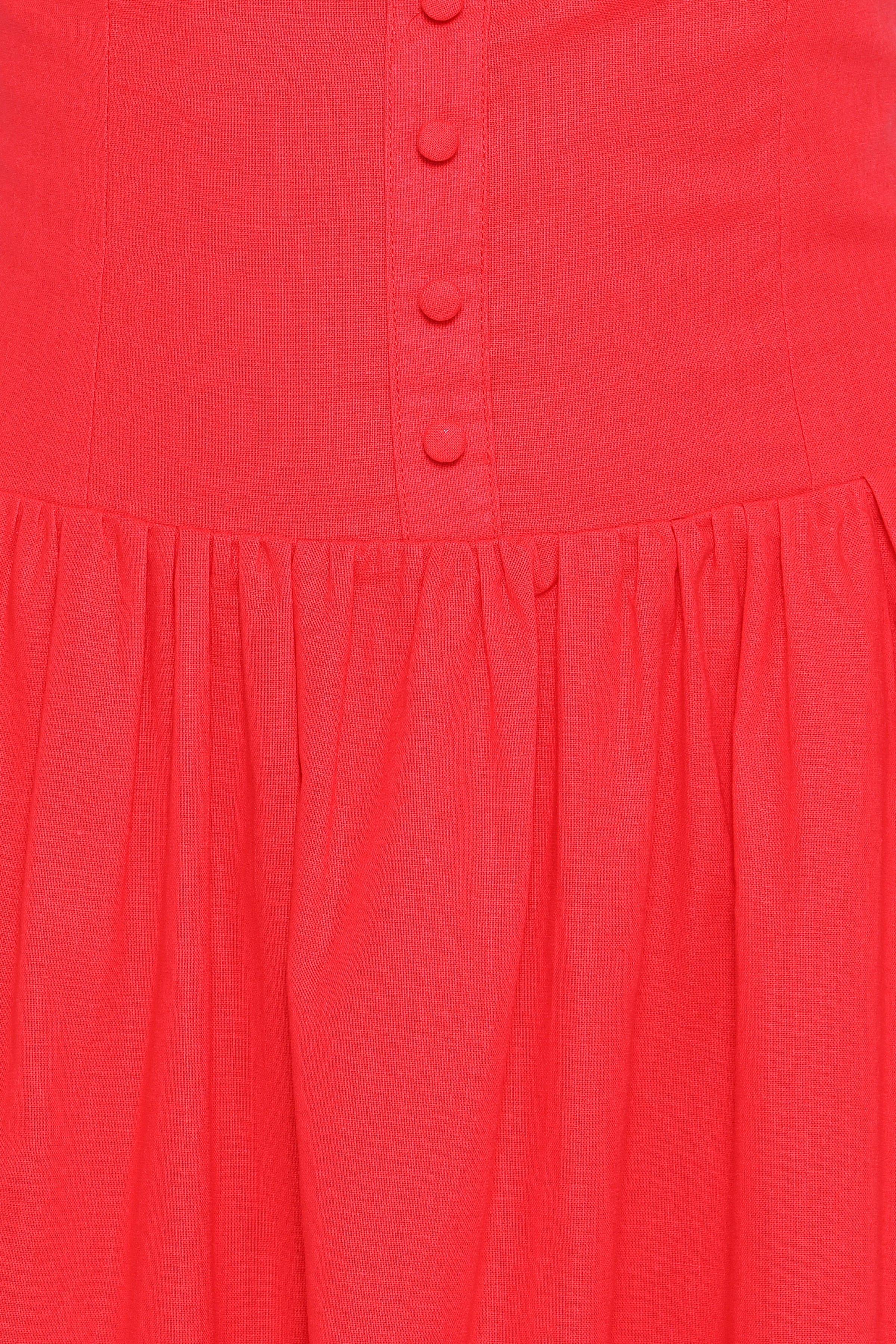 DRESSES Evie Button Front Maxi Dress - Red