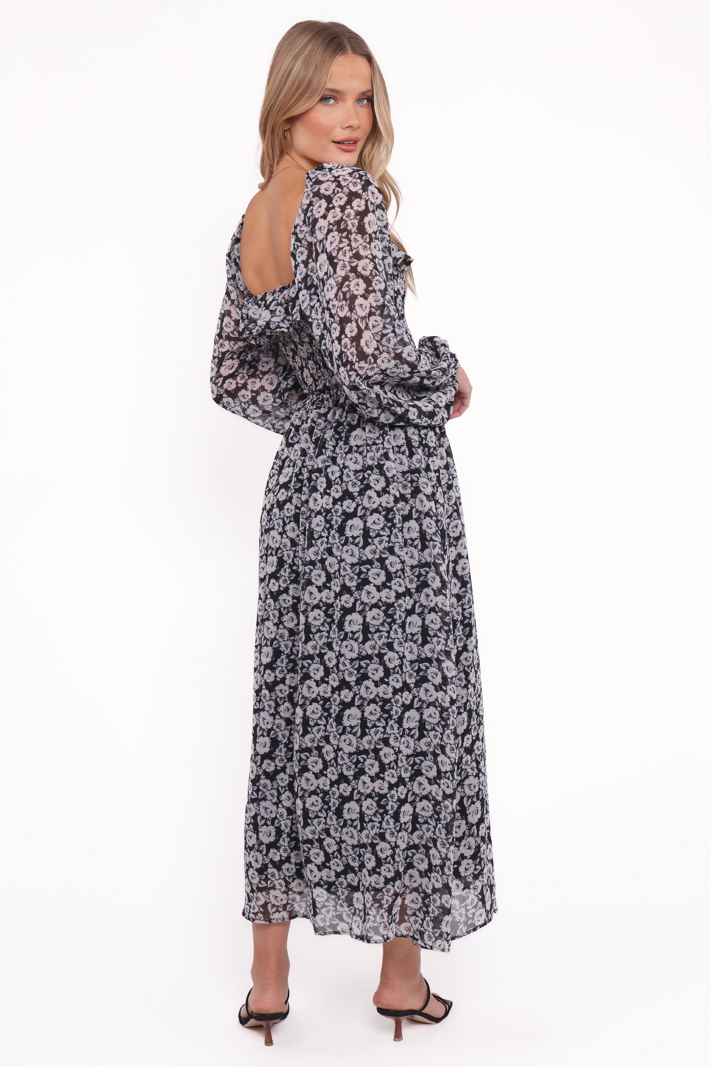 DRESSES Faith Long Sleeve Maxi Dress - Black Floral
