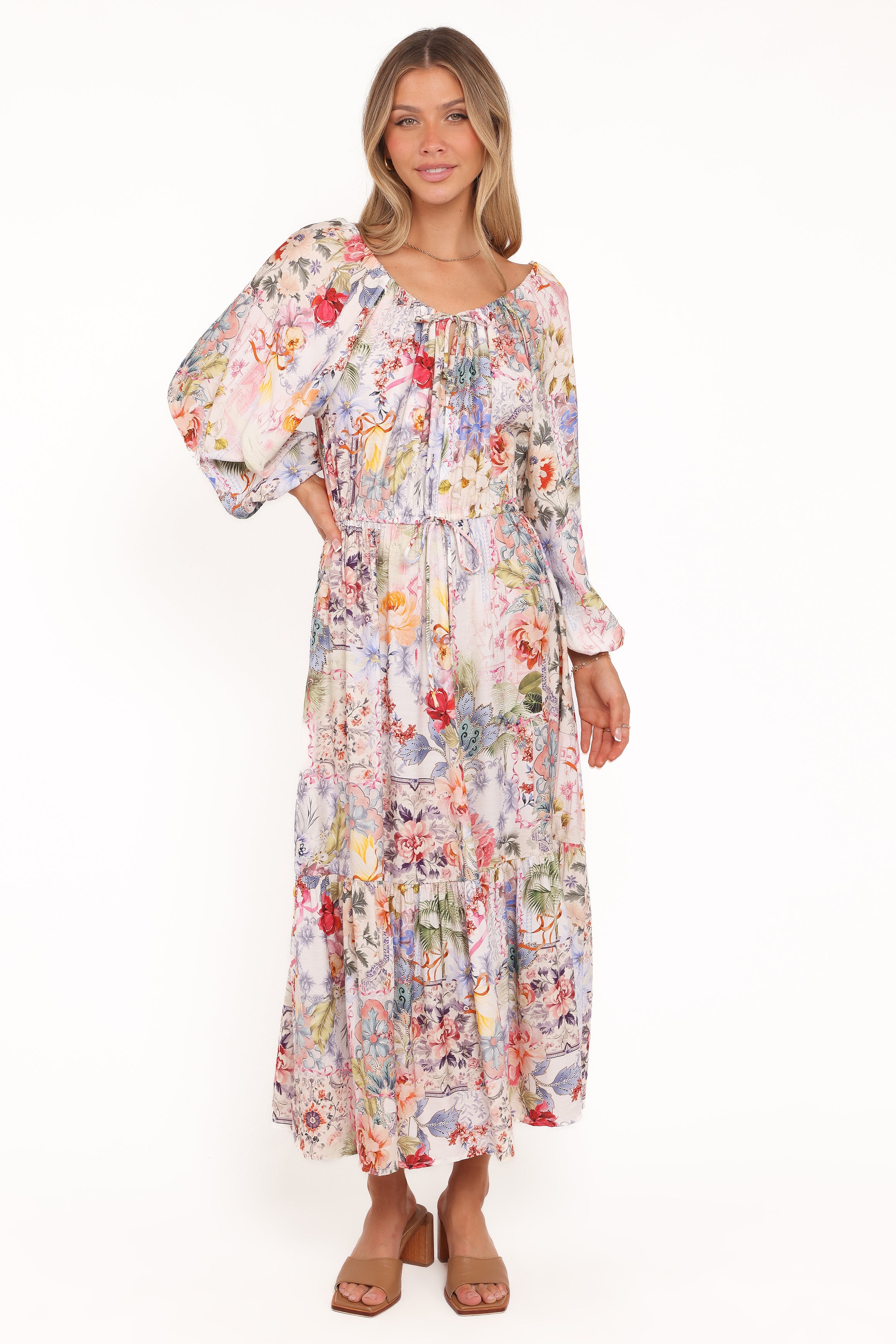 DRESSES Faris Off Shoulder Midi Dress - Floral