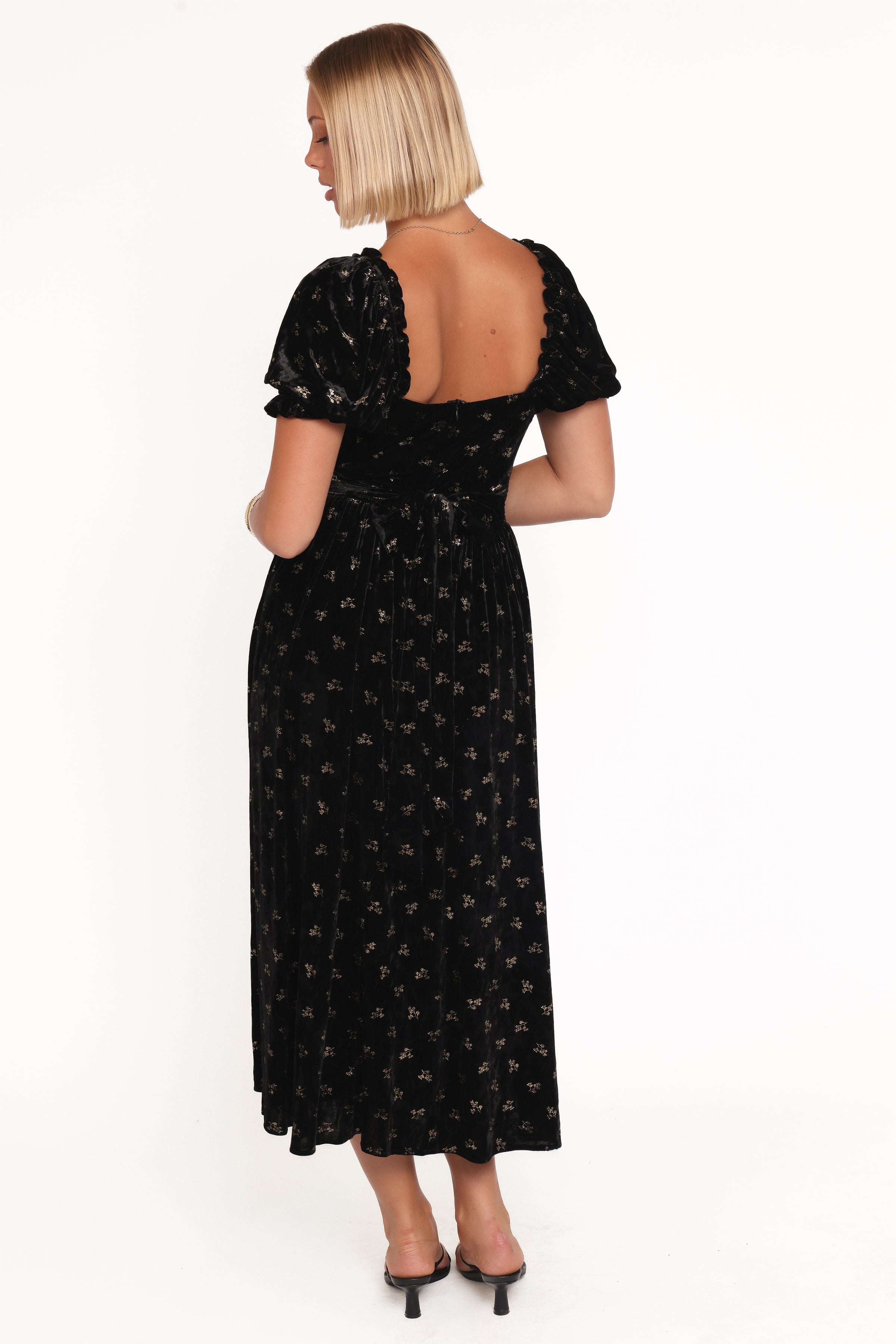DRESSES Farryn Maxi Dress - Black/Gold Velvet