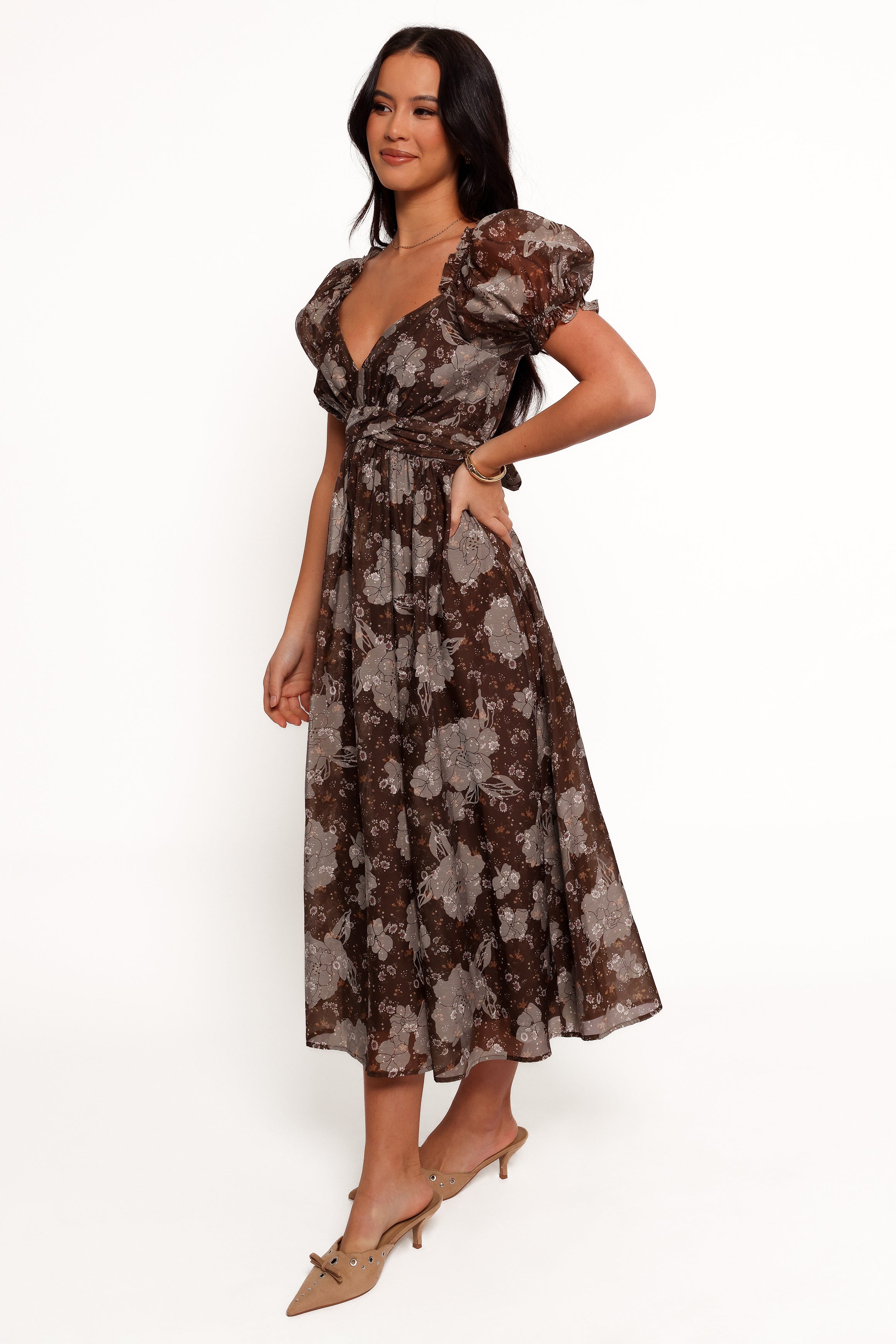 DRESSES Farryn Maxi Dress - Brown/Grey