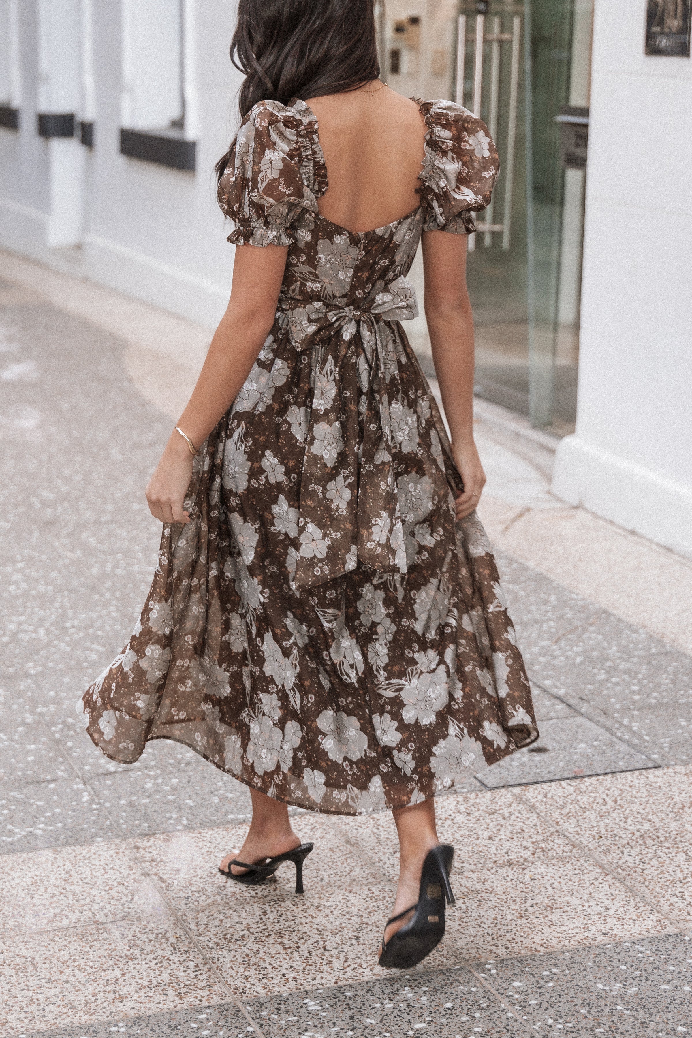 DRESSES Farryn Maxi Dress - Brown/Grey