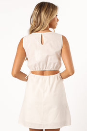 DRESSES @Faye Cut Out Mini Dress - White