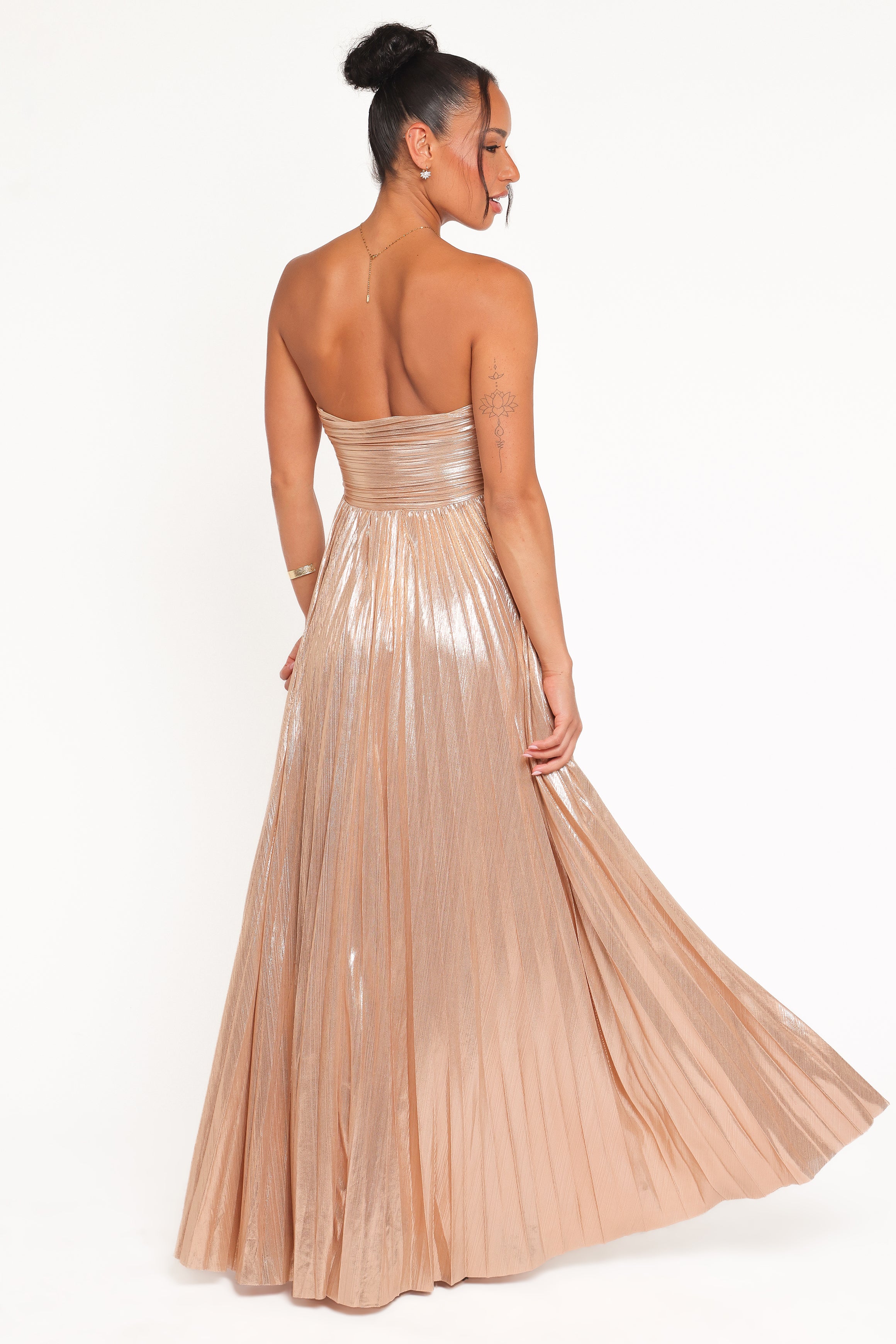 DRESSES Faye Strapless Maxi Dress - Gold
