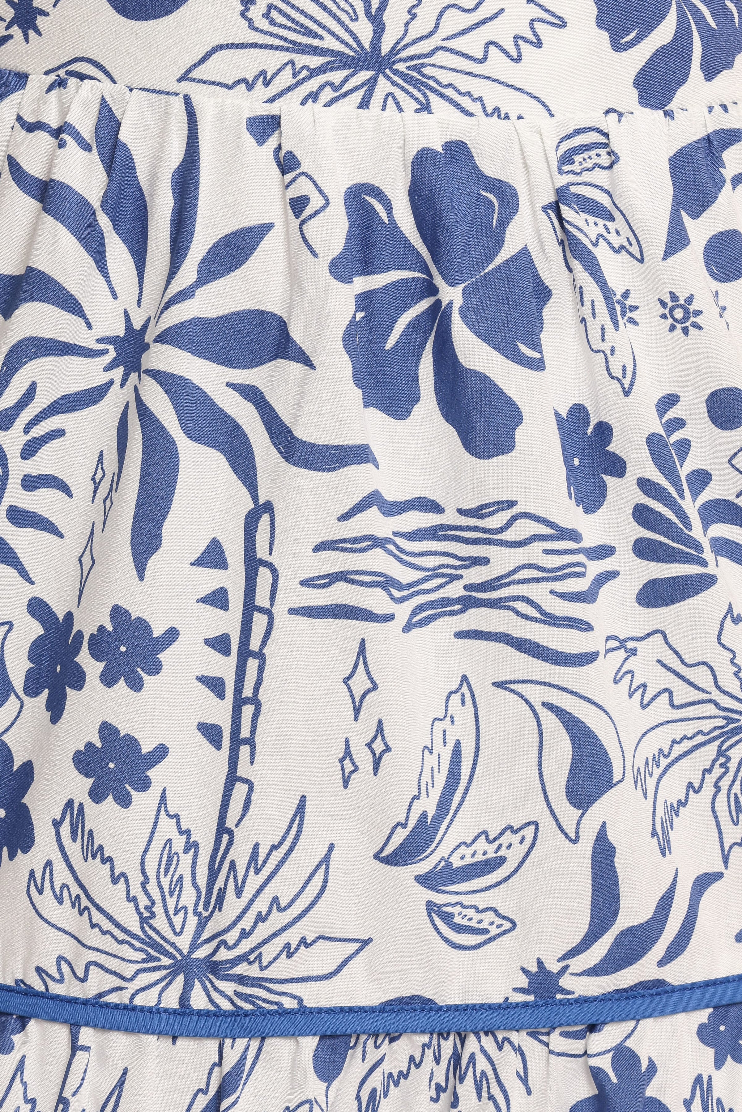 DRESSES Fernanda Halterneck Maxi Dress - Blue Tropical