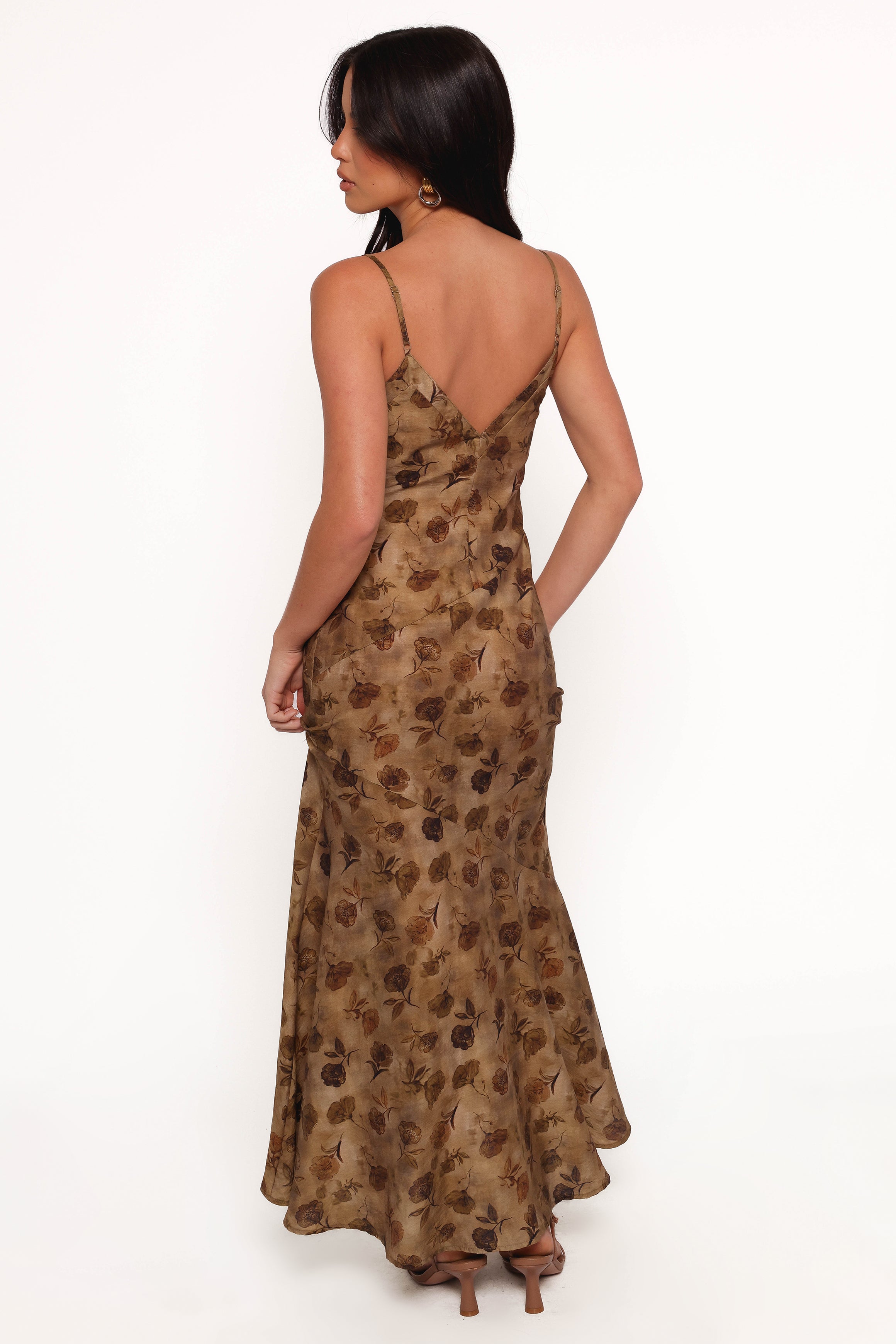 DRESSES Fia Midi Dress - Tan Floral