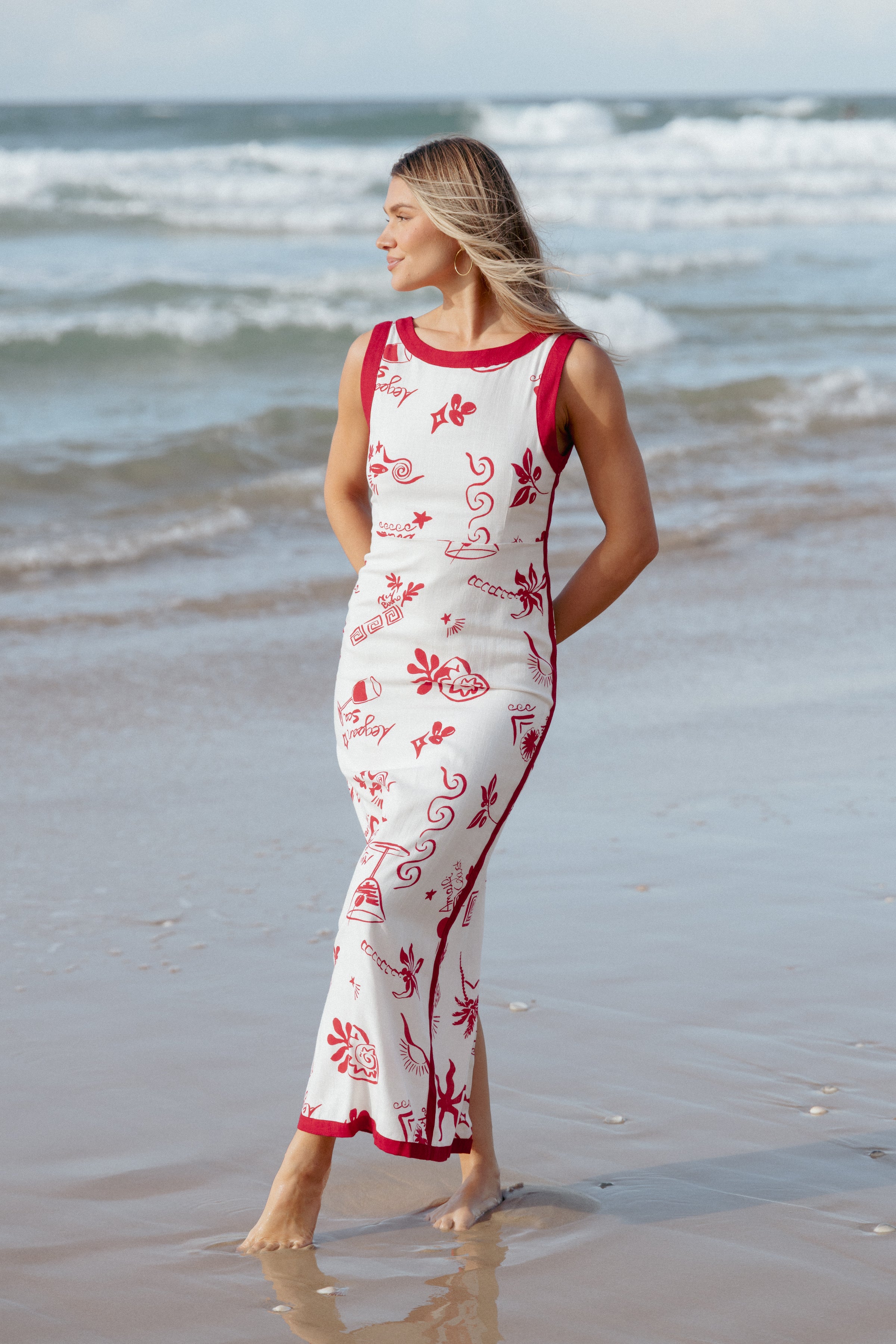 DRESSES Fiori Maxi Dress - Red