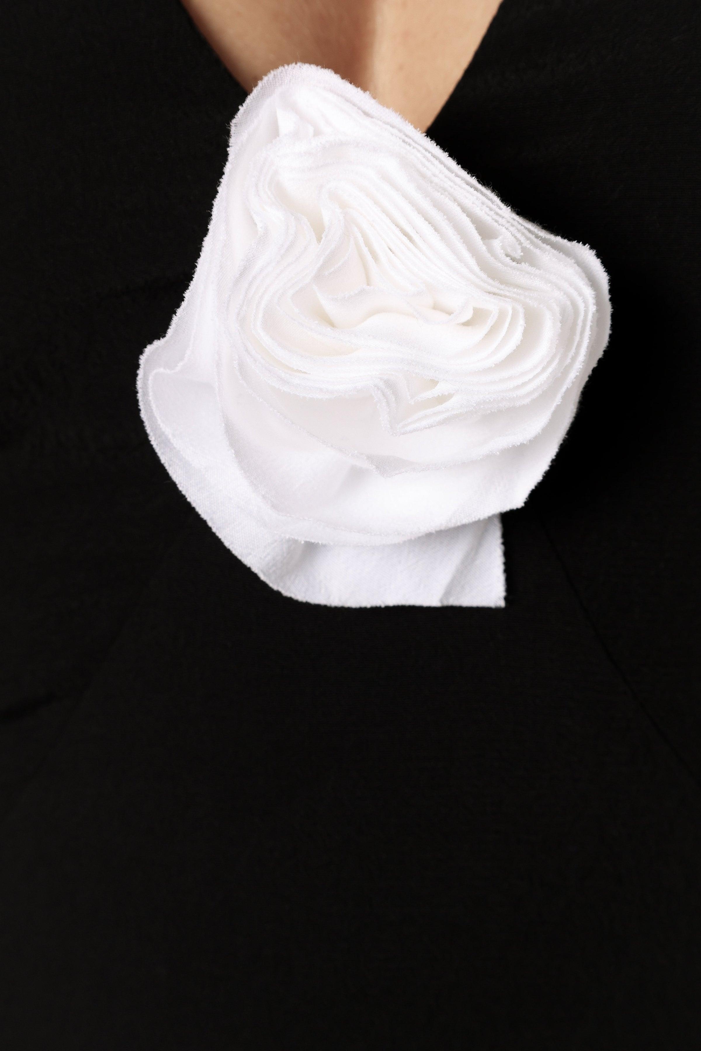 DRESSES @Florence Rosette Trim Maxi Dress - Black