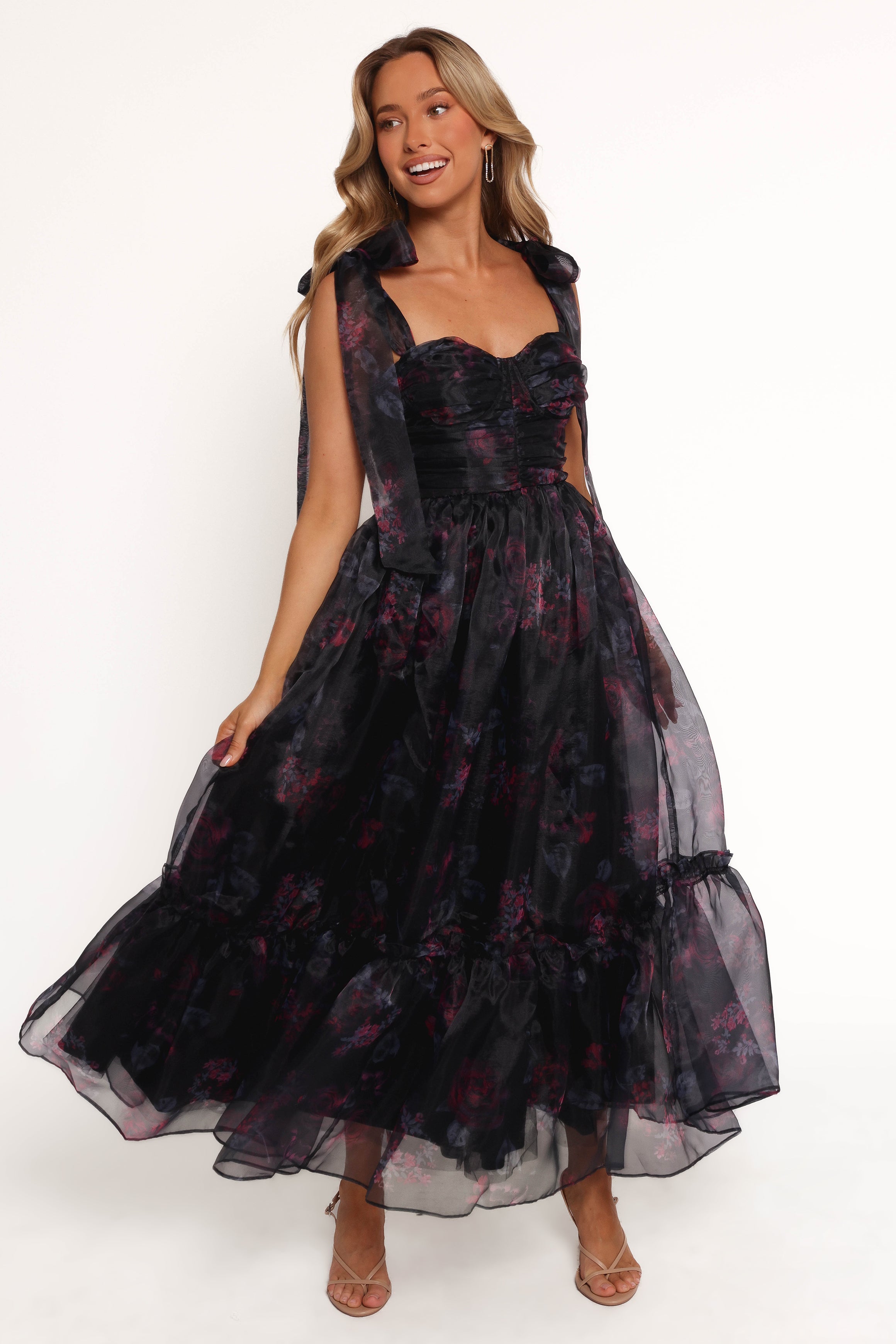 DRESSES Floret Midi Dress - Dark Floral