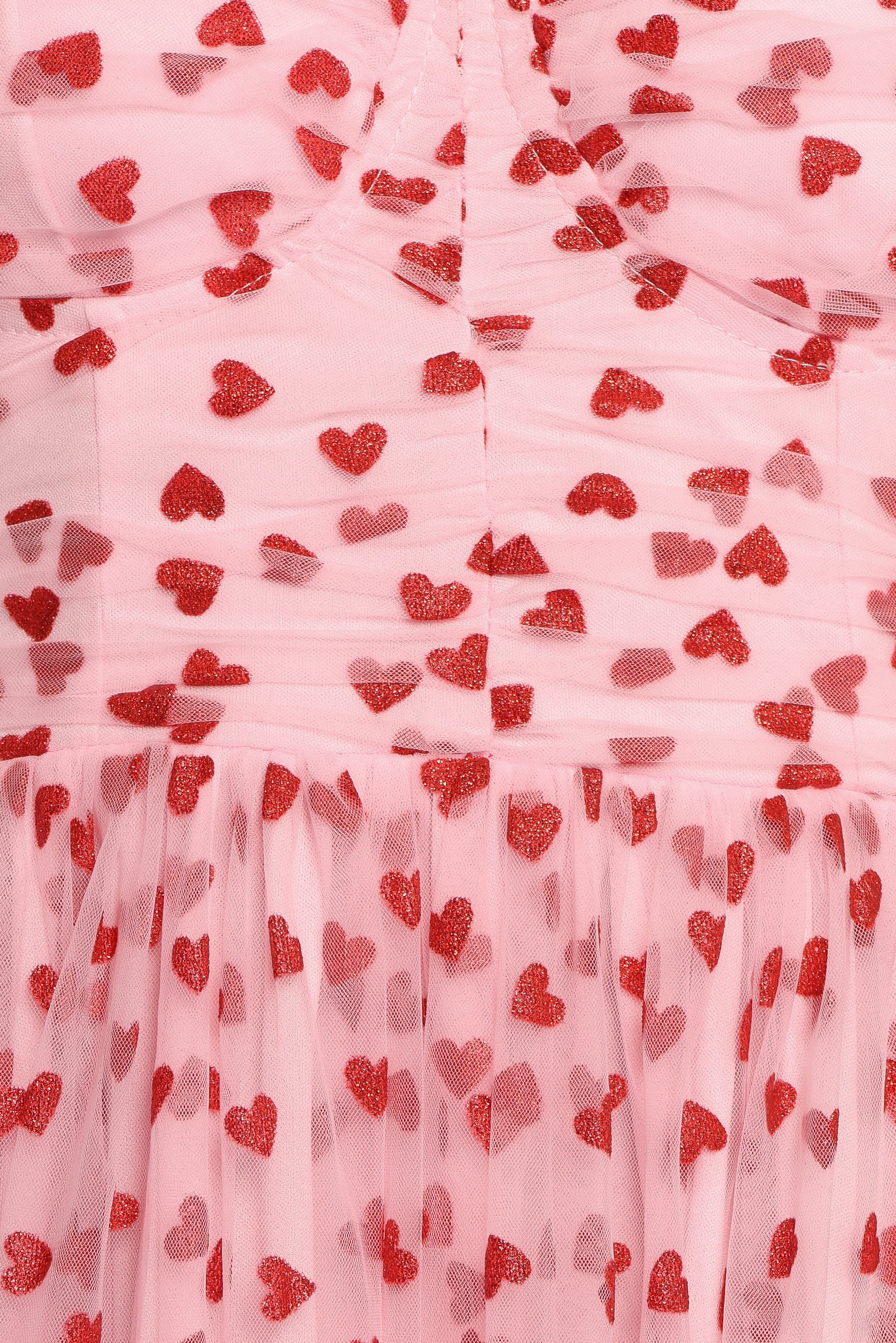DRESSES Floret Midi Dress - Red Hearts