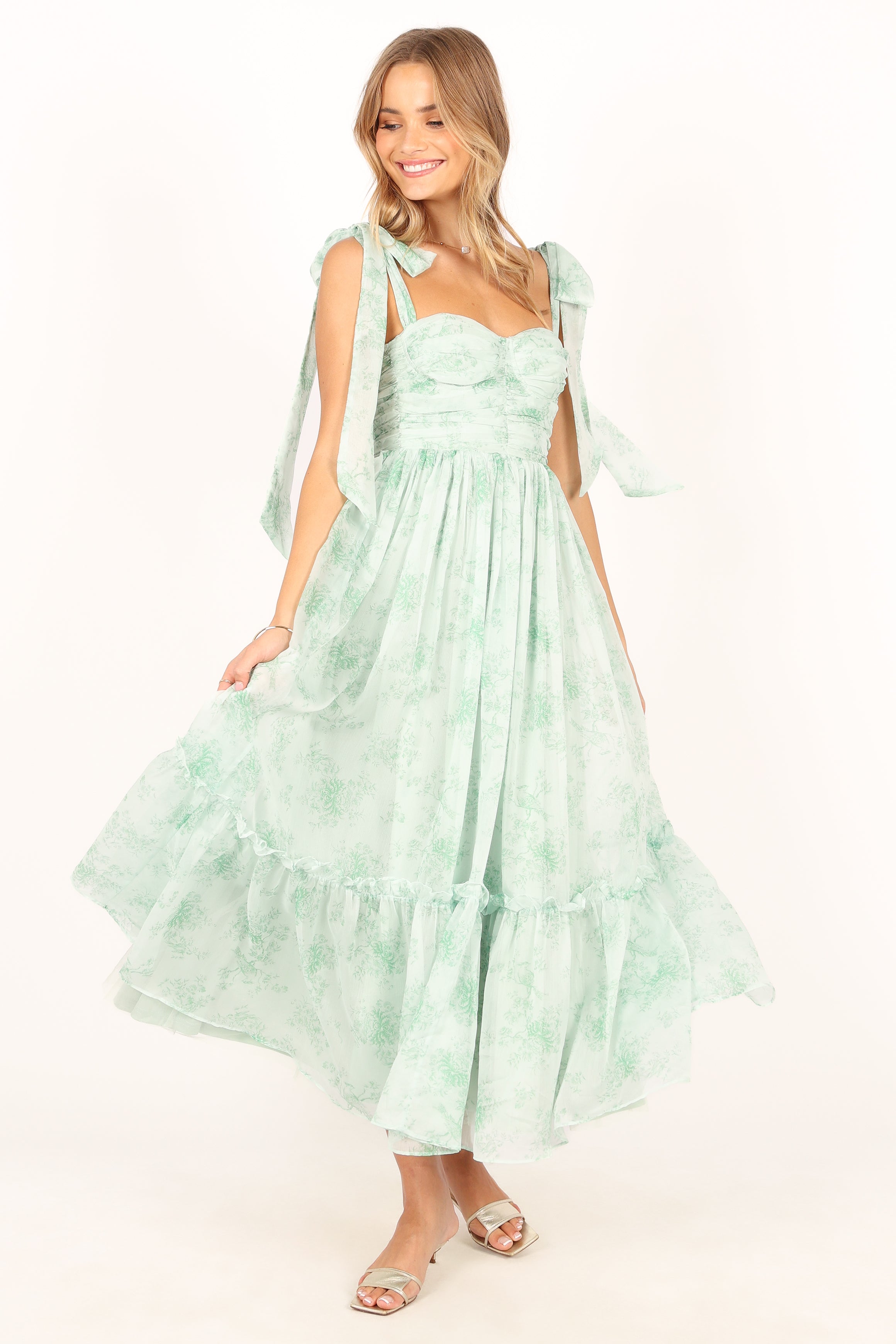 DRESSES @Floret Midi Dress - Sage