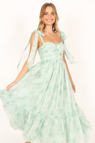 DRESSES @Floret Midi Dress - Sage
