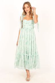 DRESSES @Floret Midi Dress - Sage