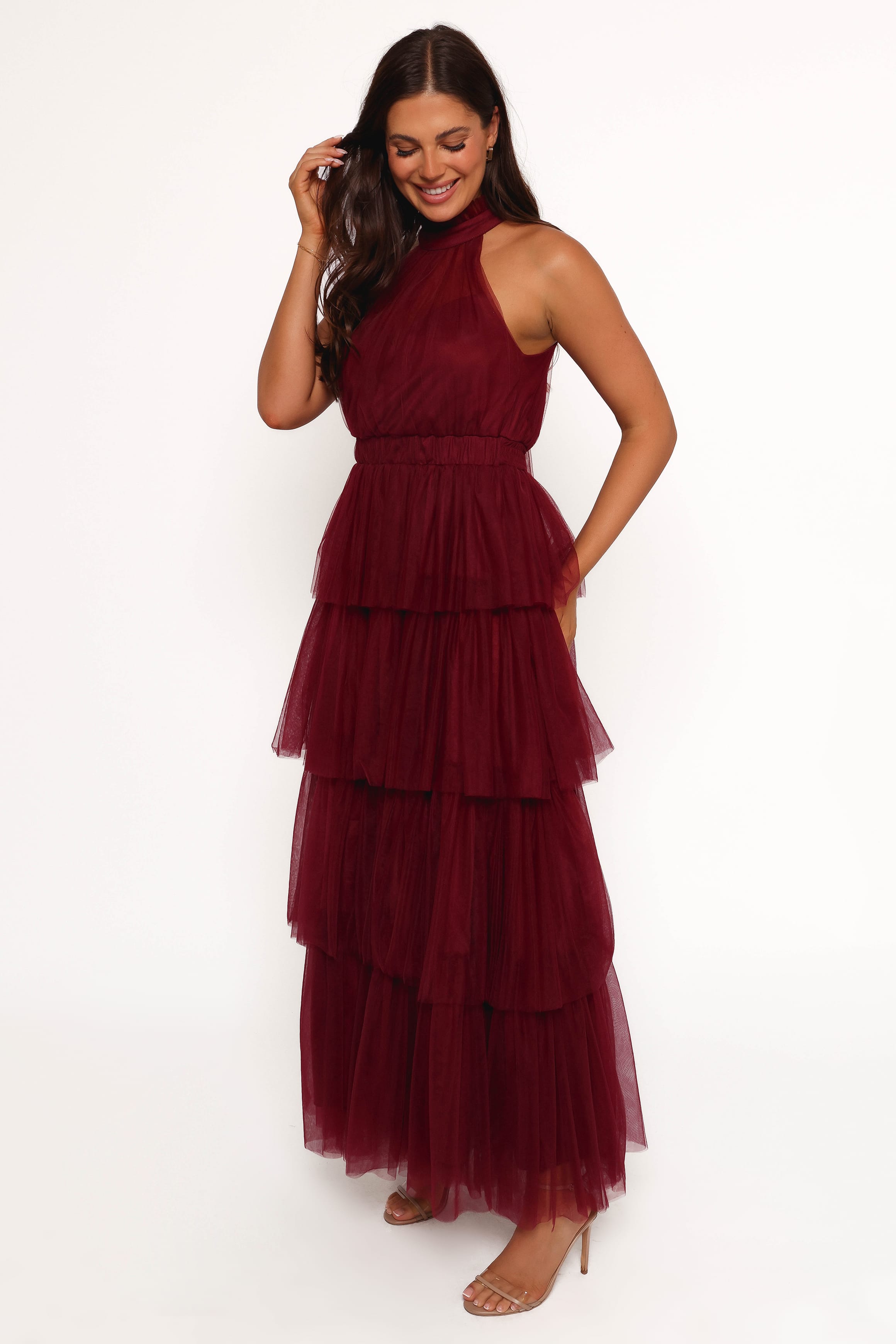 DRESSES Frances Halterneck Maxi Dress - Wine