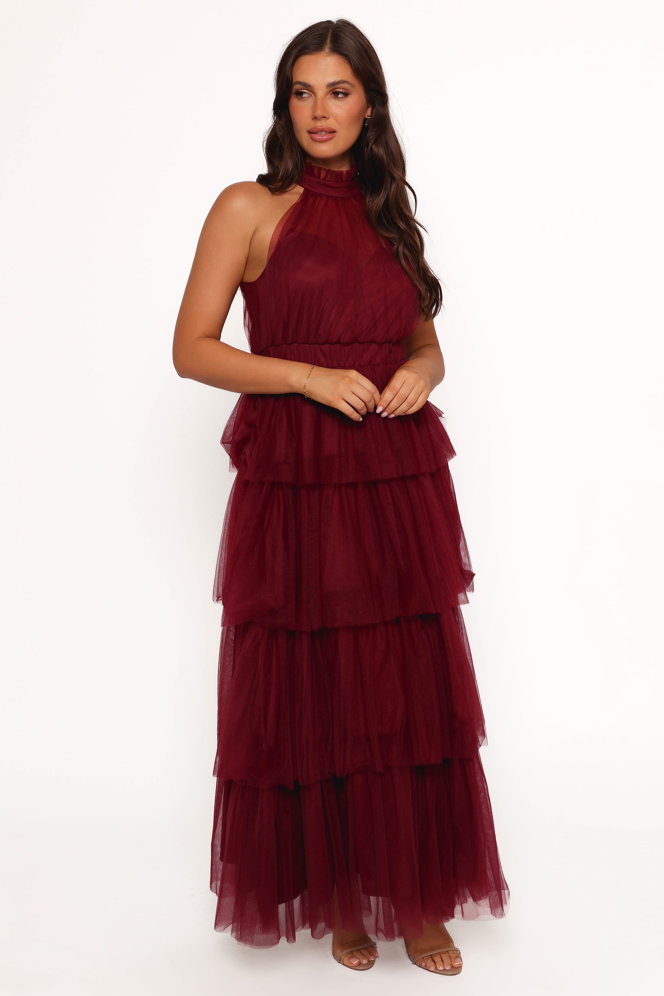 DRESSES Frances Halterneck Maxi Dress - Wine