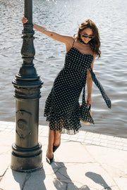 DRESSES Francesca Midi Dress - Black Polka Dot