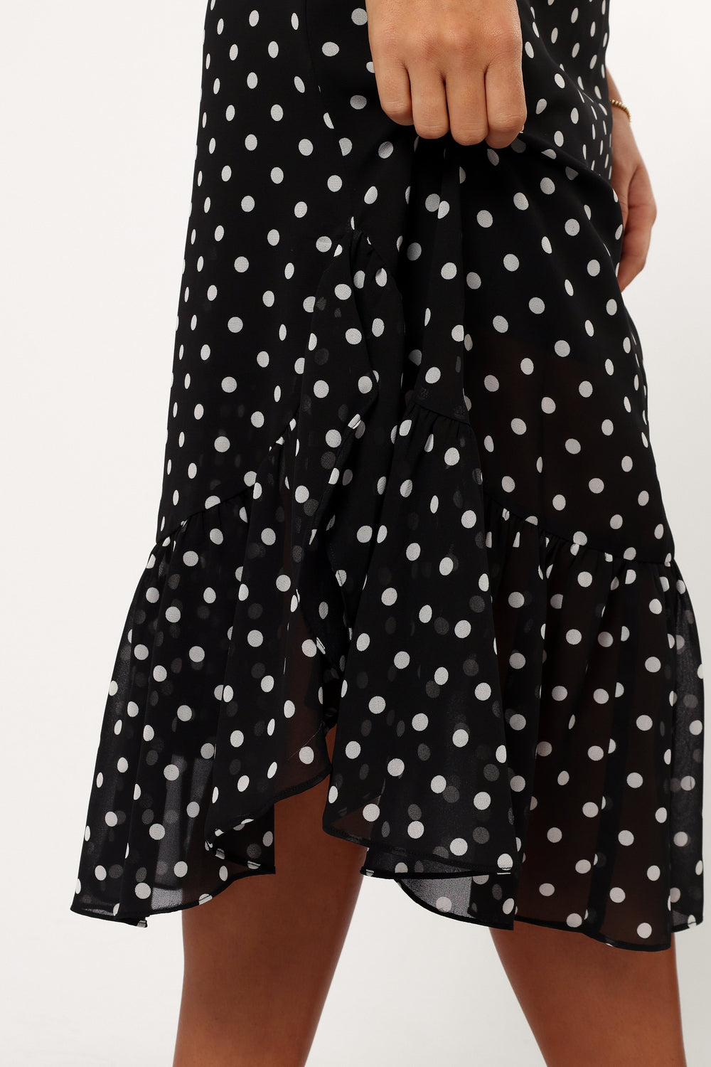 DRESSES @Francesca Midi Dress - Black Polka Dot (Hold for Euro Summer)