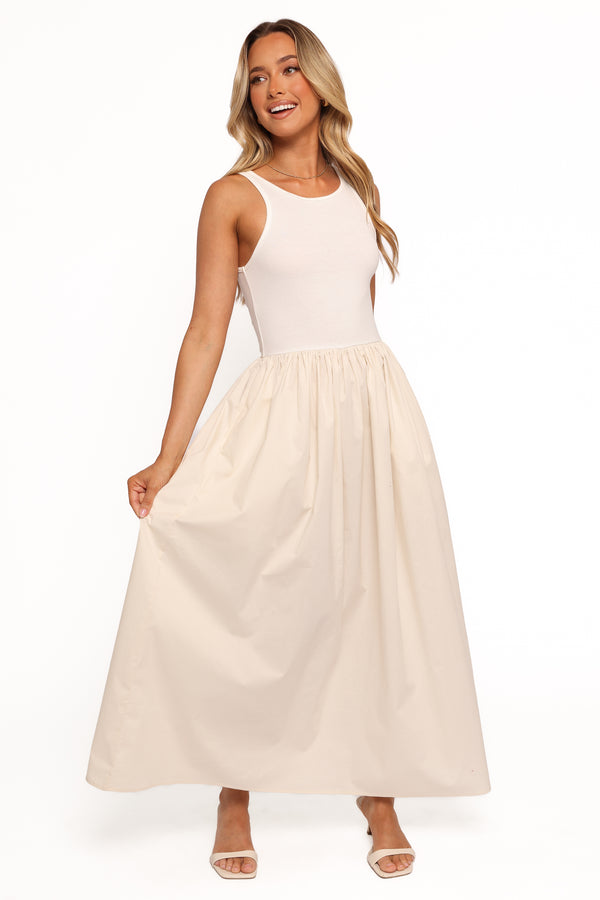 DRESSES Franki Midi Dress - White Cream